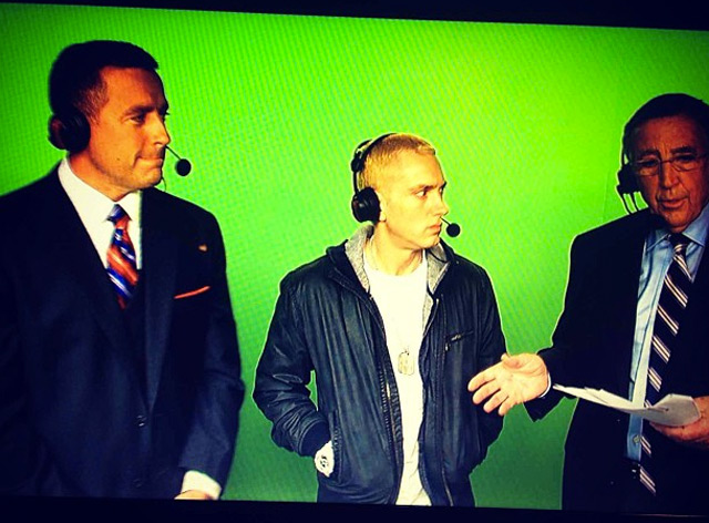 Awkward Interview: Eminem with ESPN's Saturday Night Football Crew