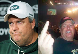 NY Jets coach Rex Ryan was spit on, cursed at before making obscene gesture  to fan 