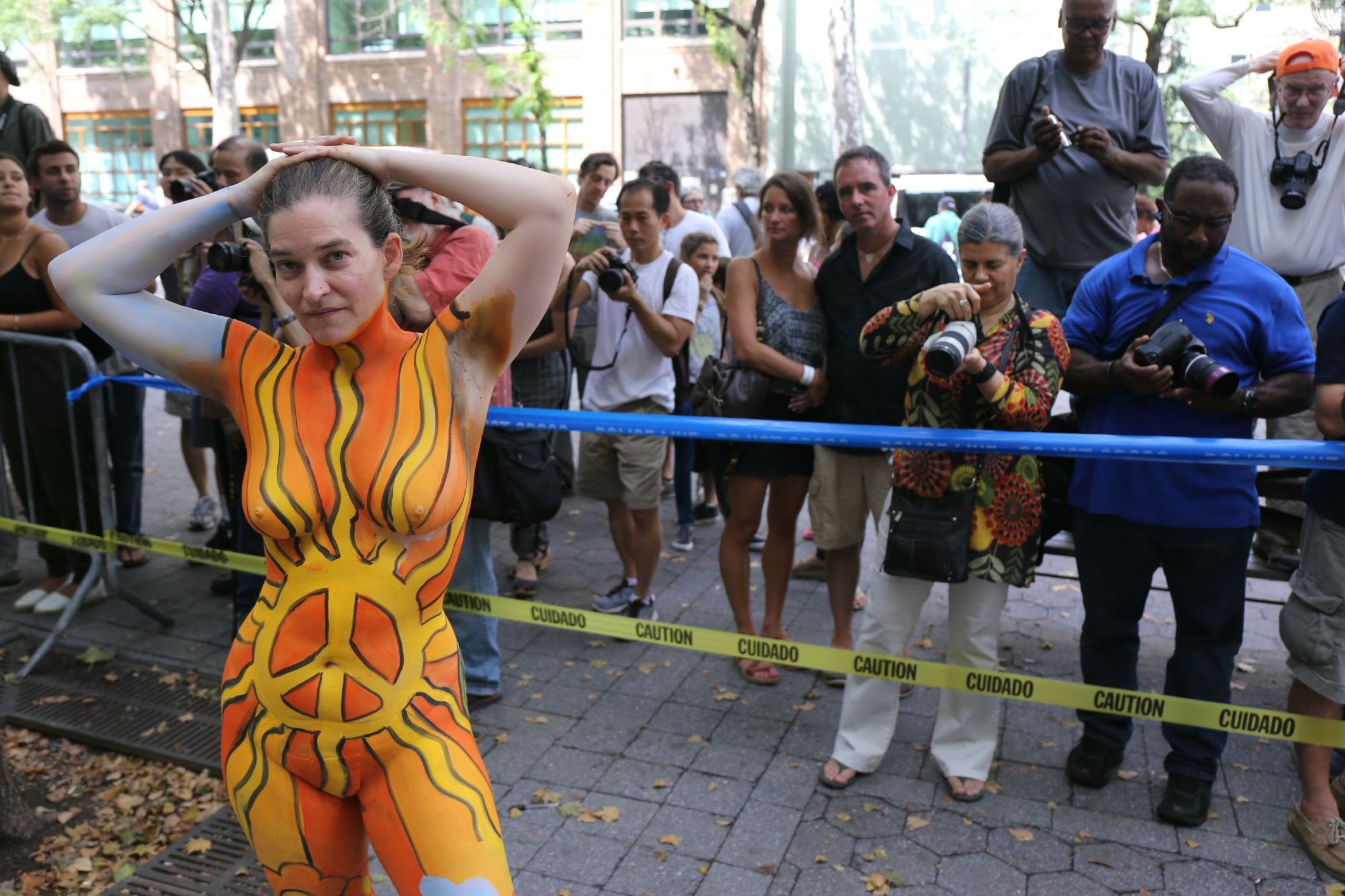 NSFW Photos: 100 Fully Naked People Get Bodies Painted, Then Head Over To  The U.N. - Gothamist