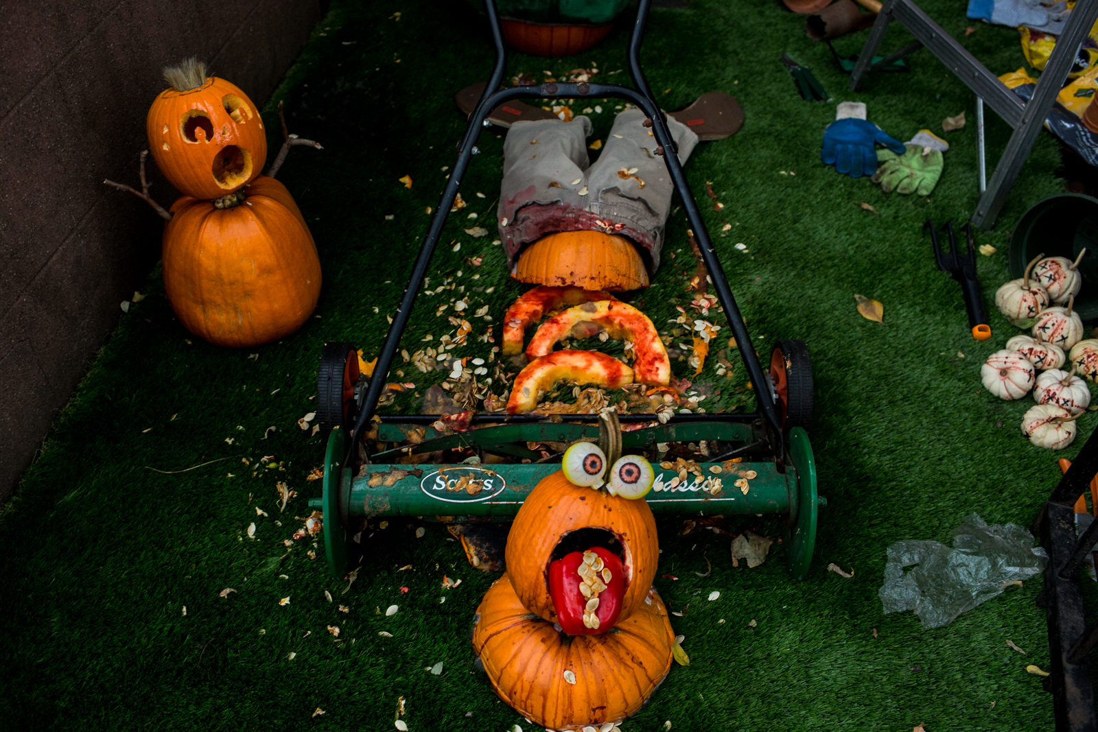 Photos Brooklyn's Best Halloween Display Is A Bloody Pumpkin Massacre