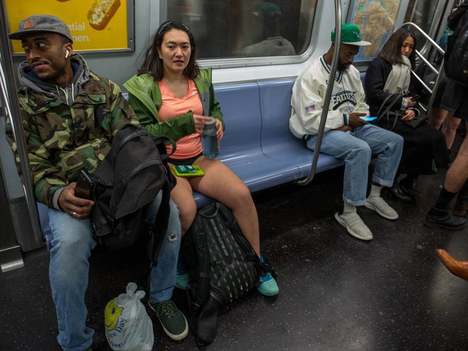 Hairy otngagged subway huge