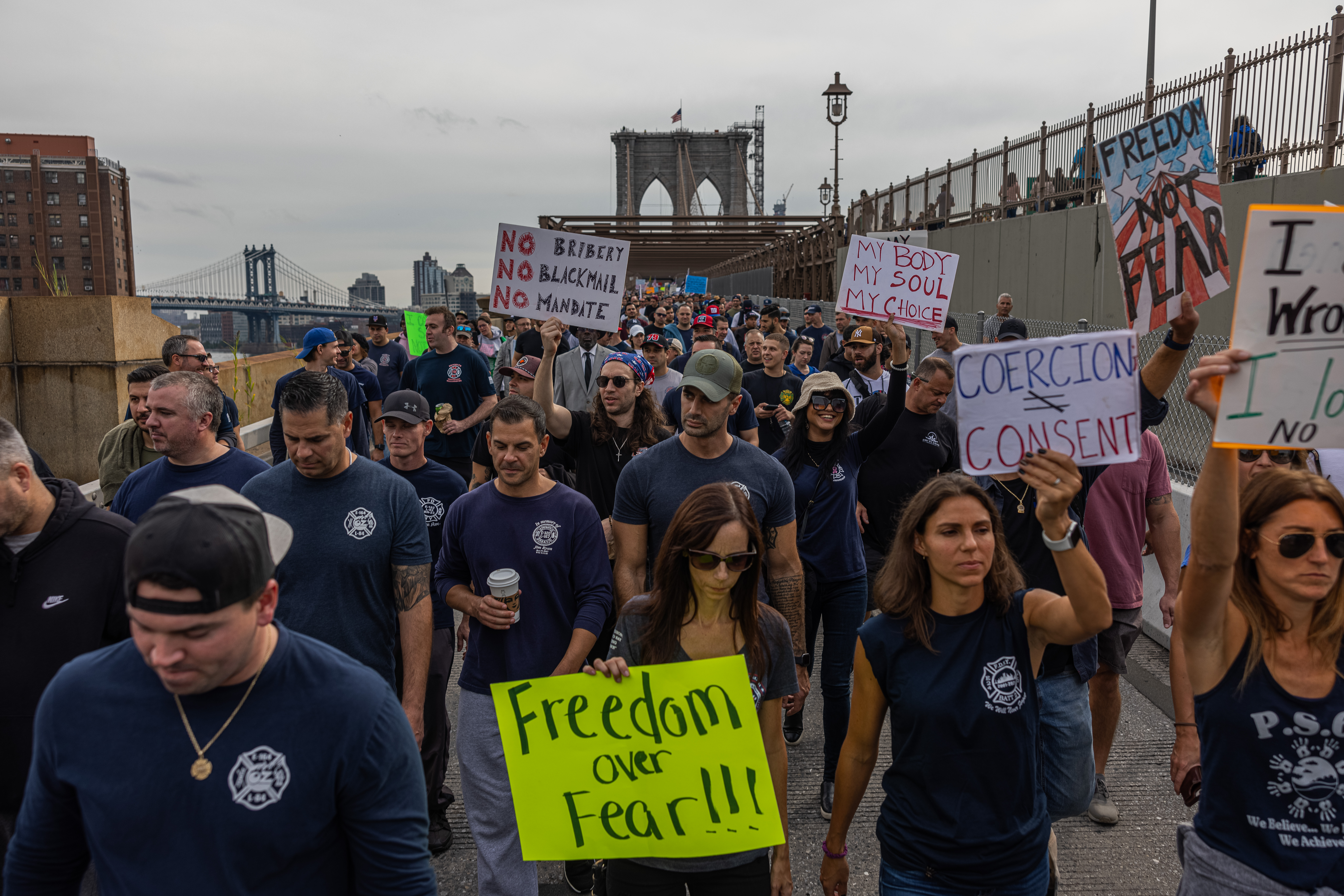 This Is Tyranny: NYC Municipal Workers March On City Hall To Protest COVID Vaccine Mandate