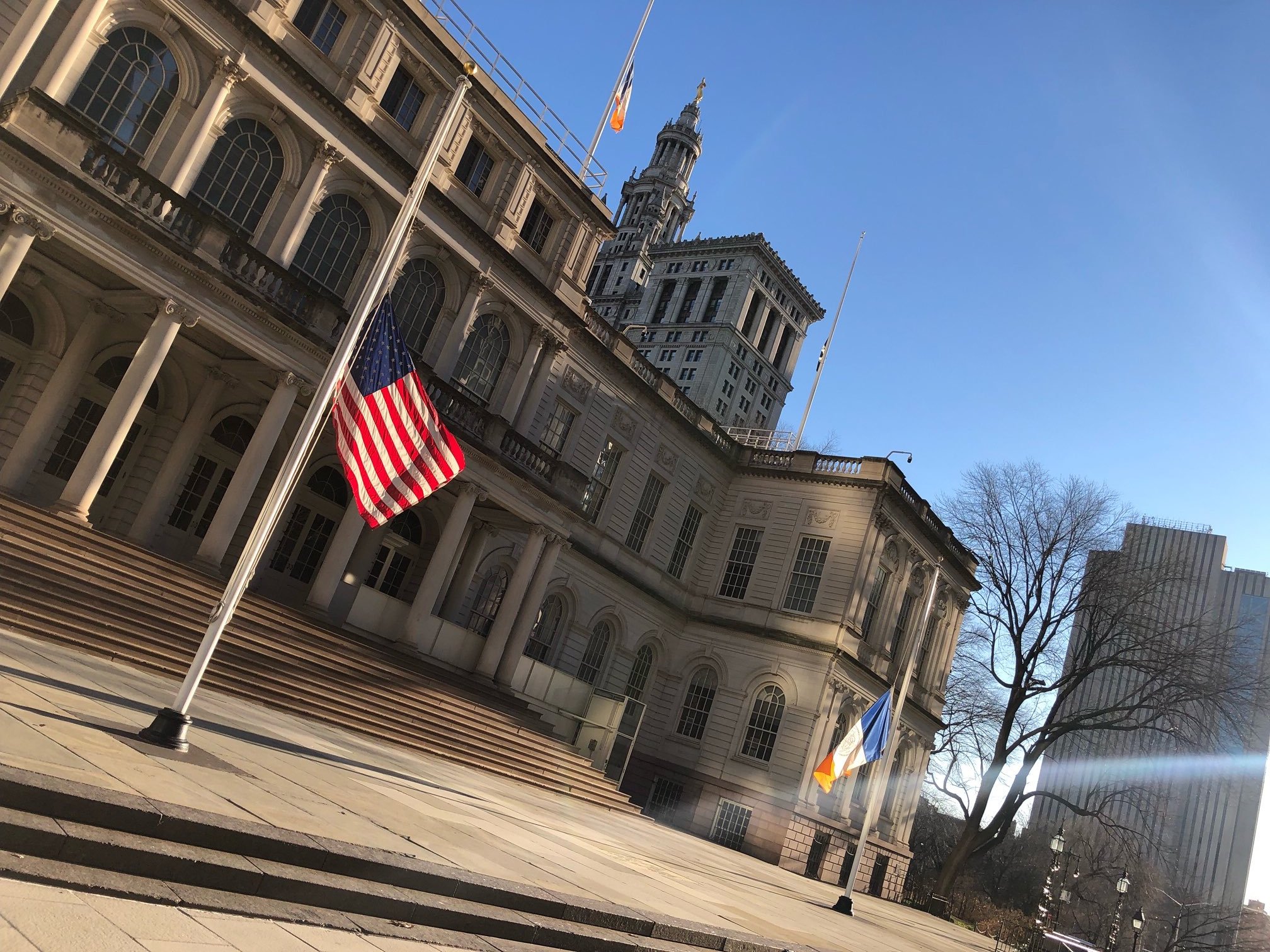 Adams Orders Flags Lowered At City Government Buildings To Honor Officer Killed In Line Of Duty