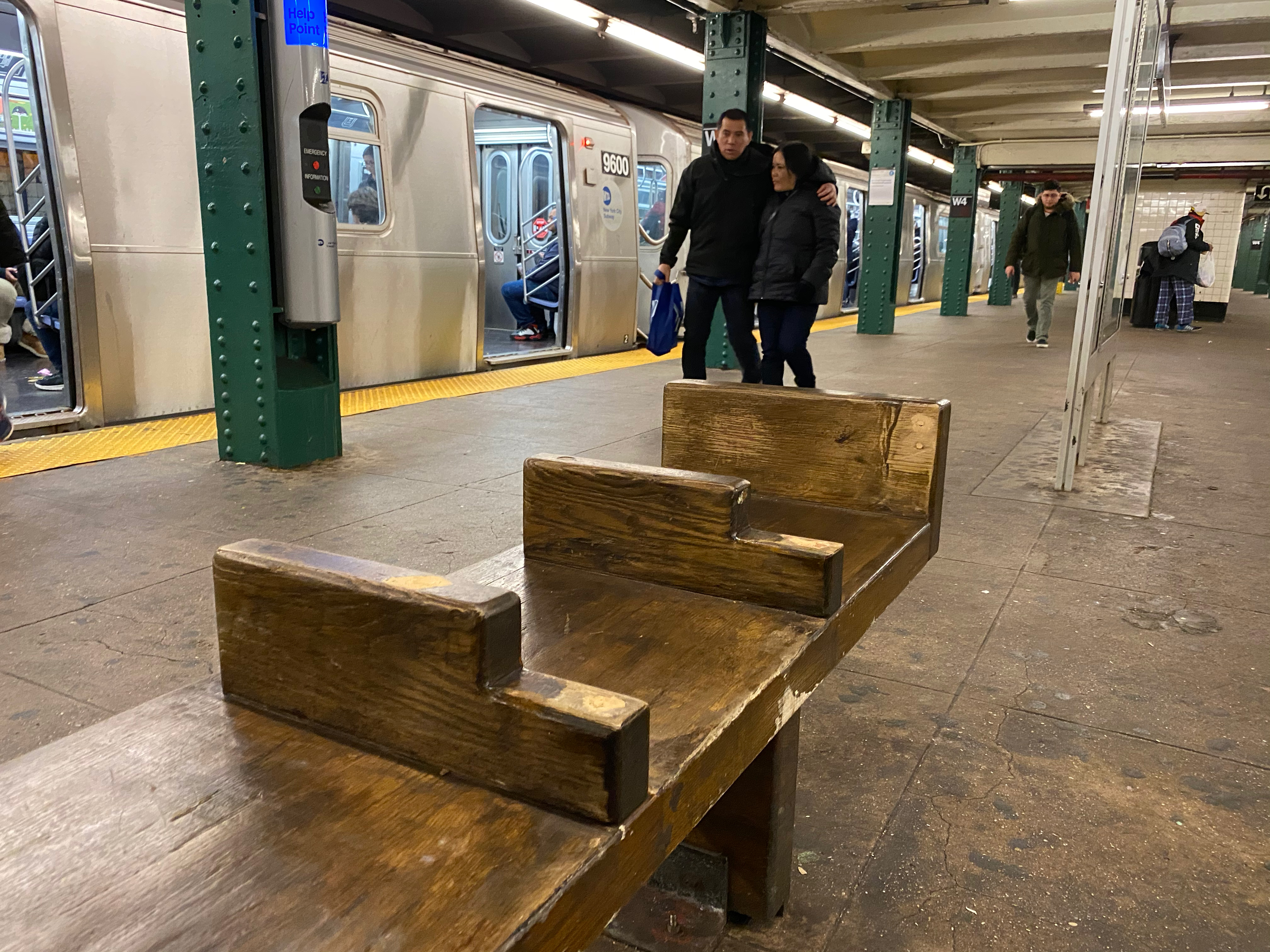These subway benches at E 161 Street near Yankee Stadium :  r/HostileArchitecture
