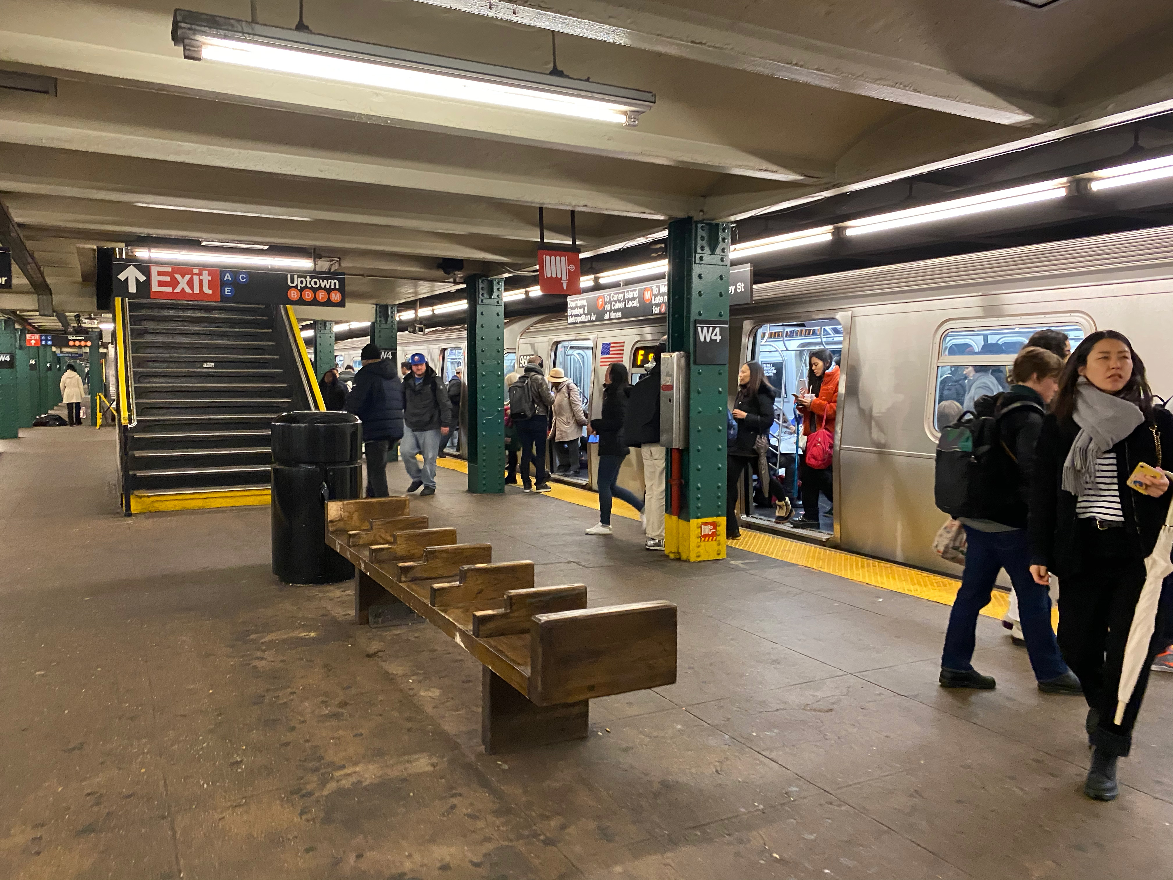 These subway benches at E 161 Street near Yankee Stadium :  r/HostileArchitecture