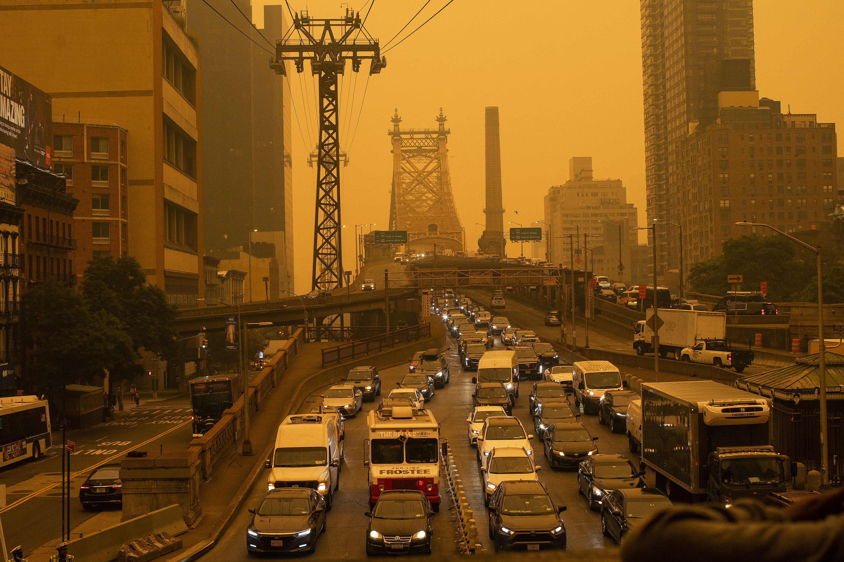 NYC air quality: Photos from sky over Yankee Stadium