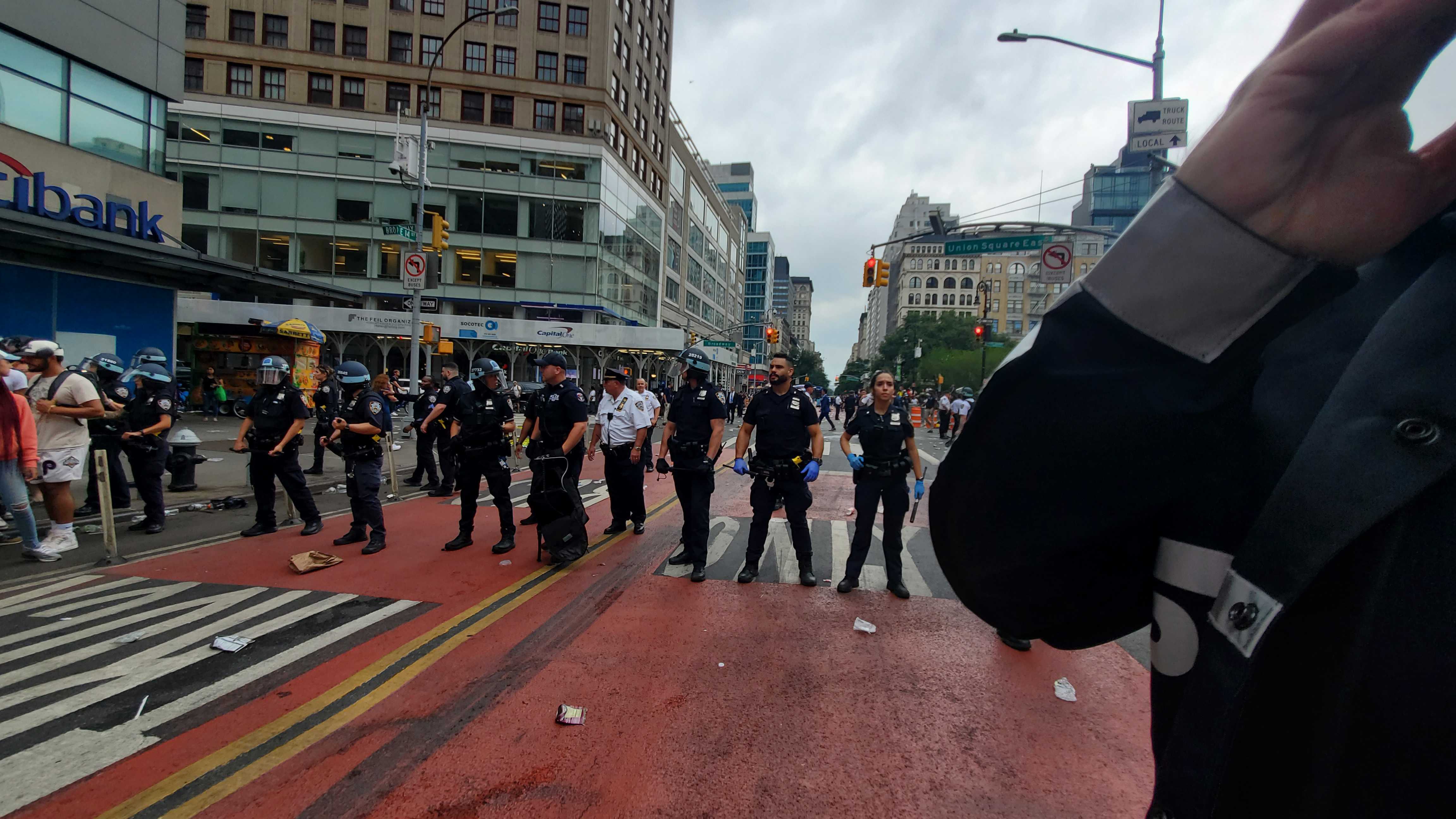 Police descend on Union Square as enormous crowd forms for influencer event