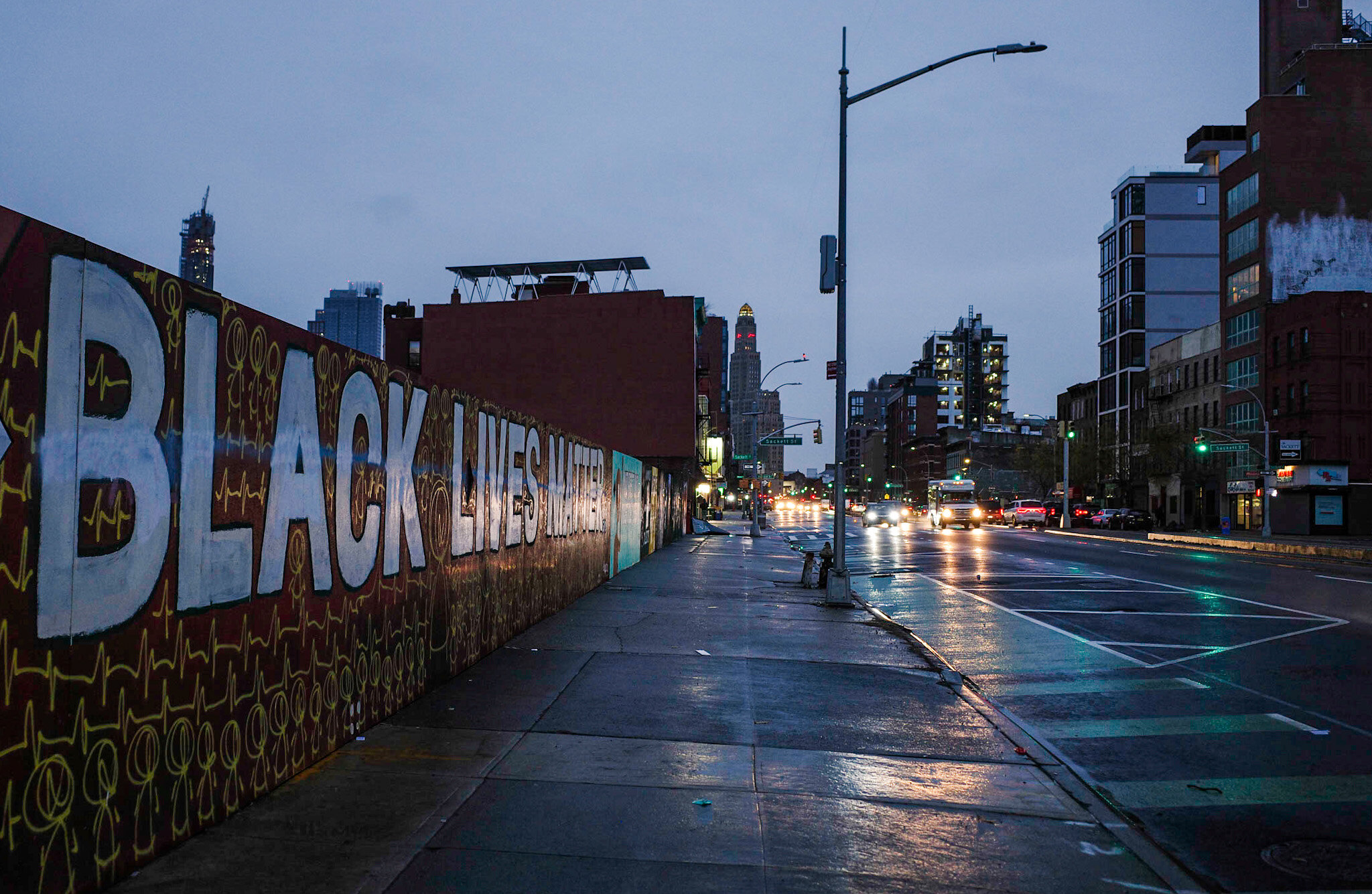 A picture of Black Lives Matter graffiti in Brooklyn