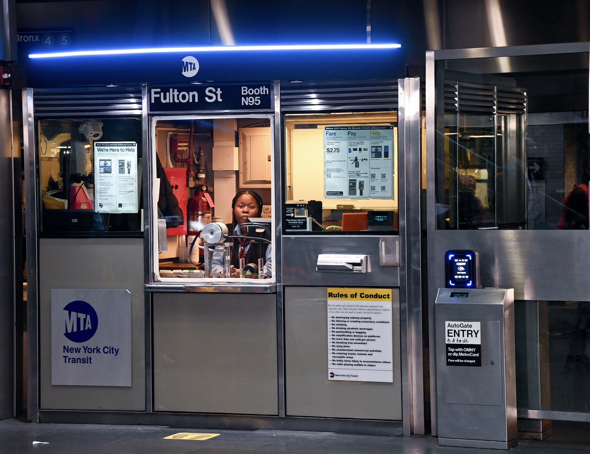 NYC subway station agents to work outside of booths, which used to house piles of cash