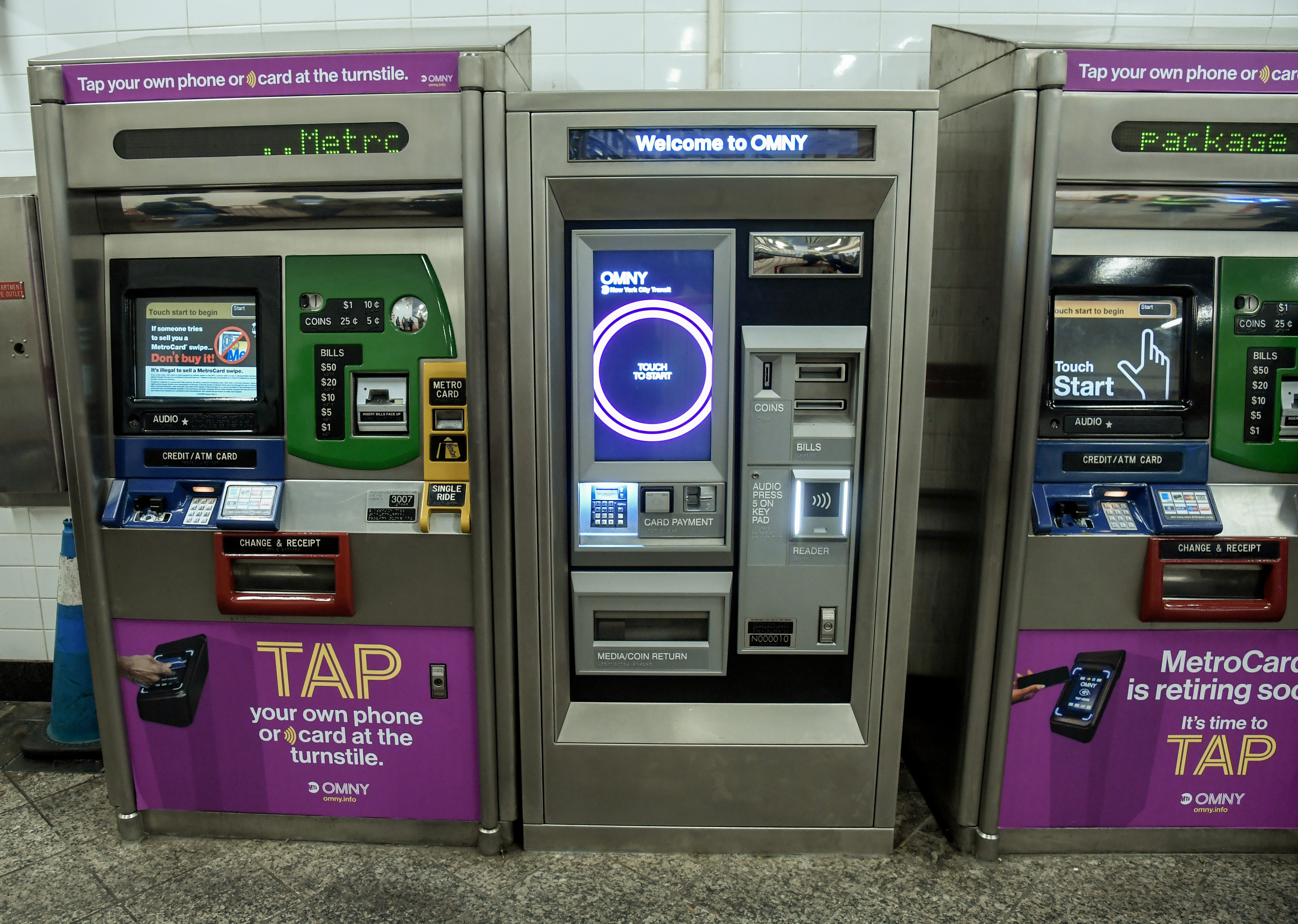 OMNY vending machines now available at select MTA subway stations