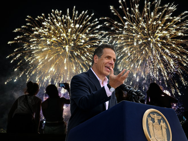 [Update] Cuomo Unleashing Surprise Fireworks Tonight Across New York To Celebrate 70% Vaccination Milestone