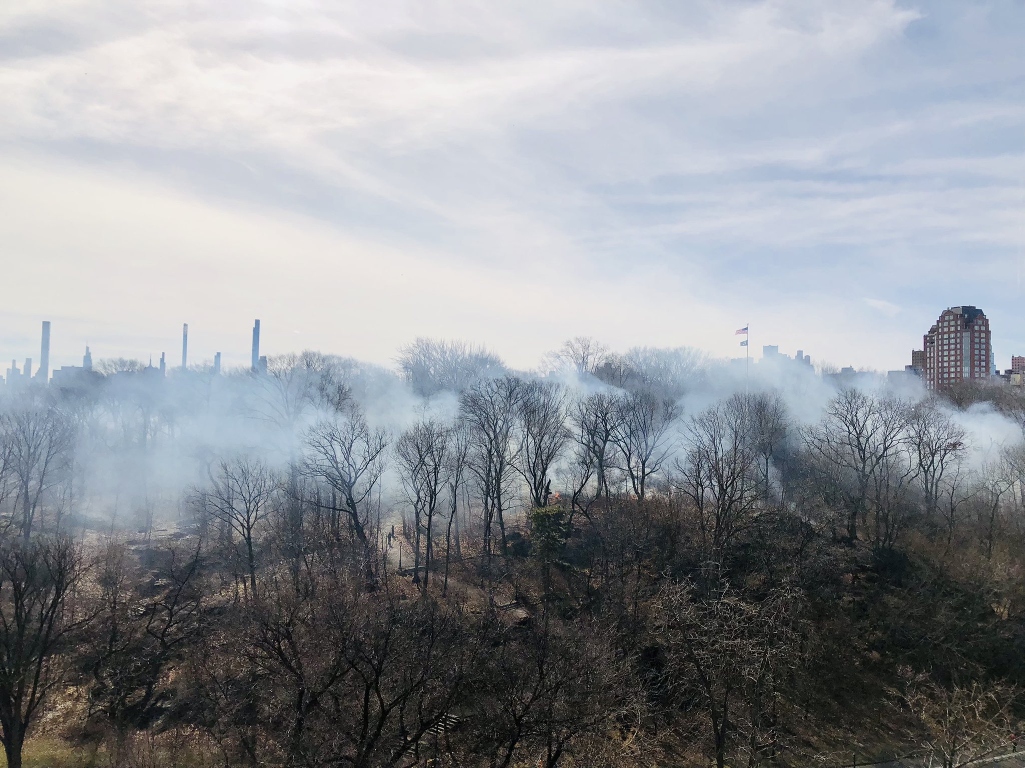 Multiple fires break out in Central Park