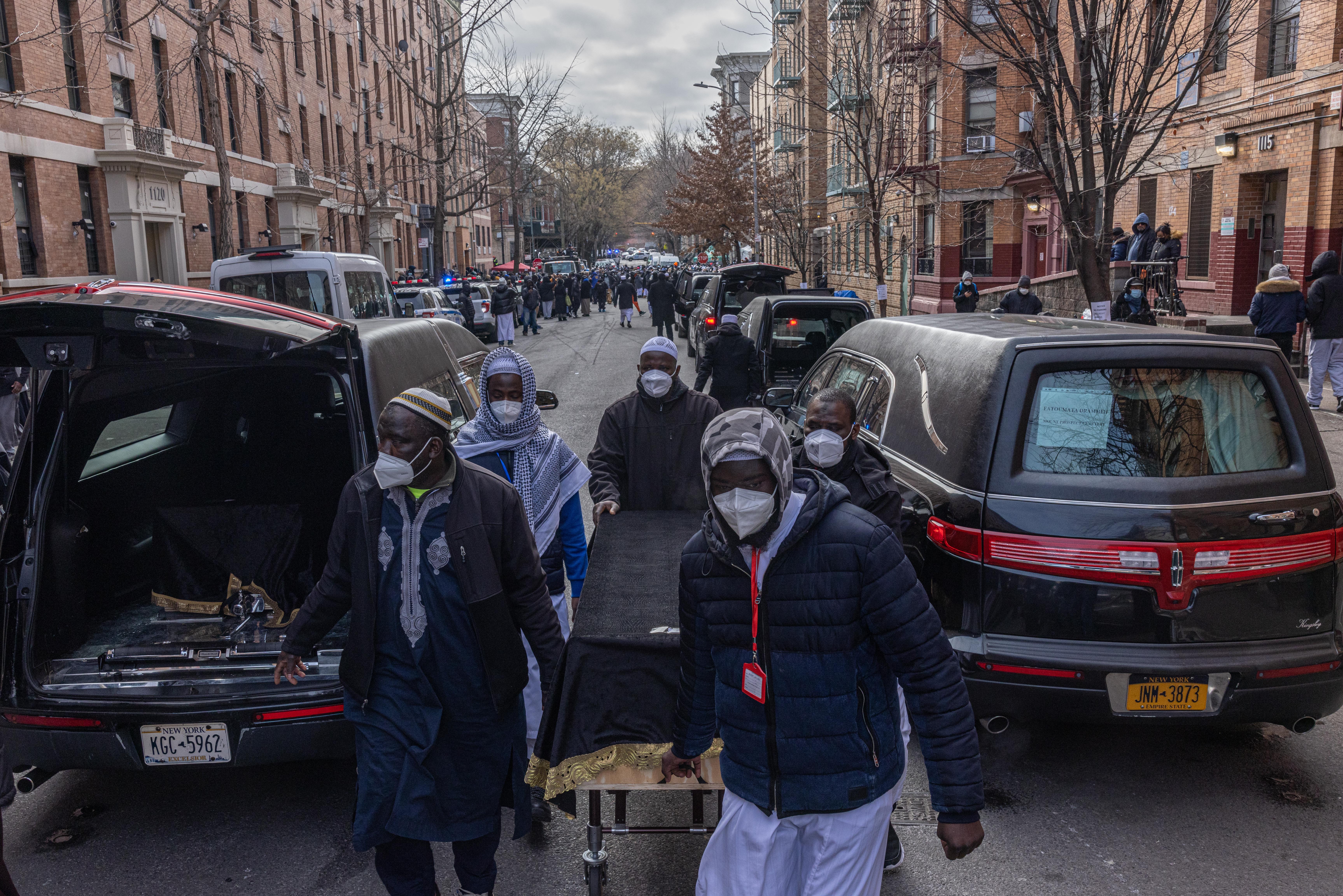 Hundreds Show Up For Public Funeral Of Bronx Fire Victims