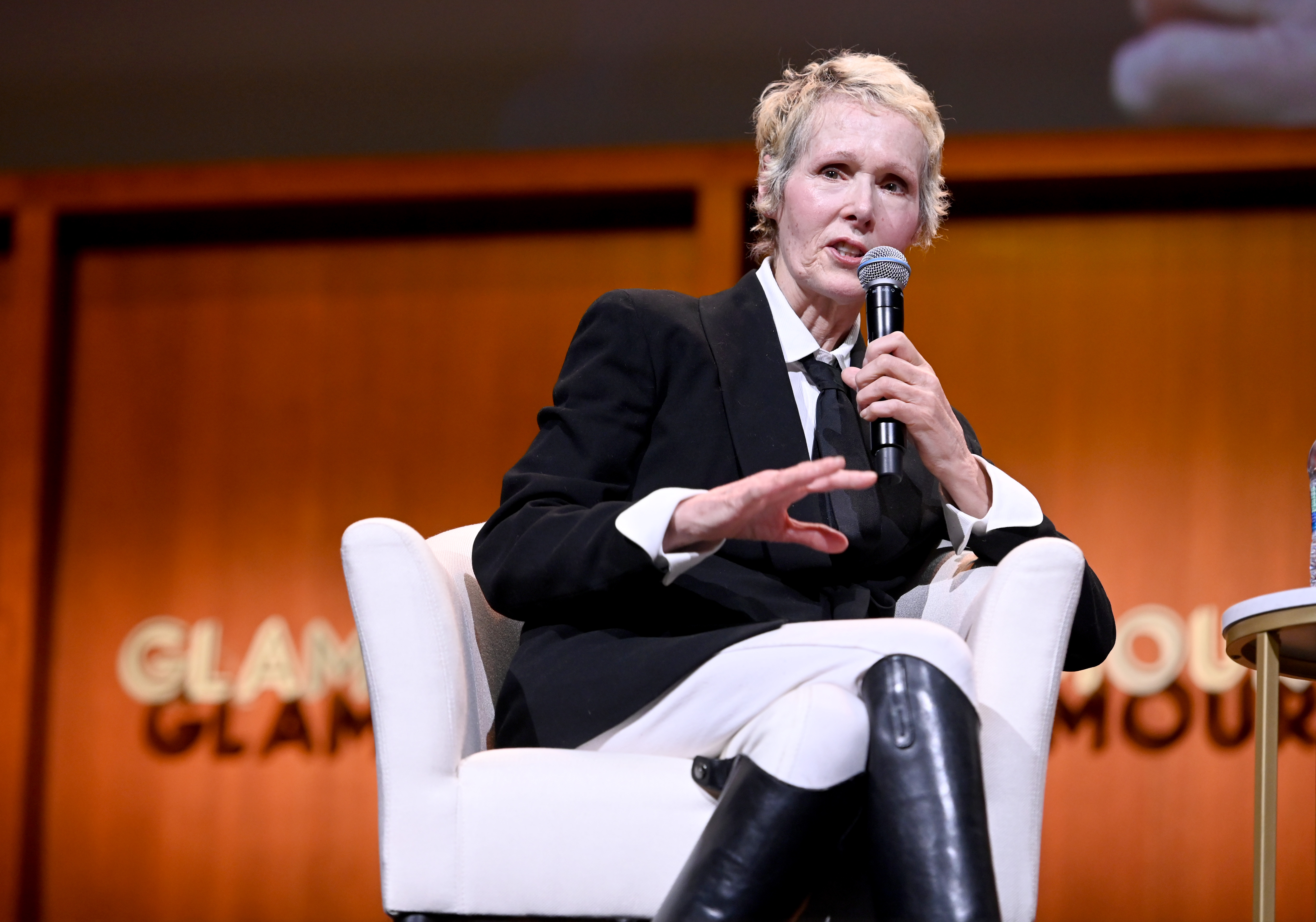 A photo of E. Jean Carroll during a 2019 event for Glamour magazine