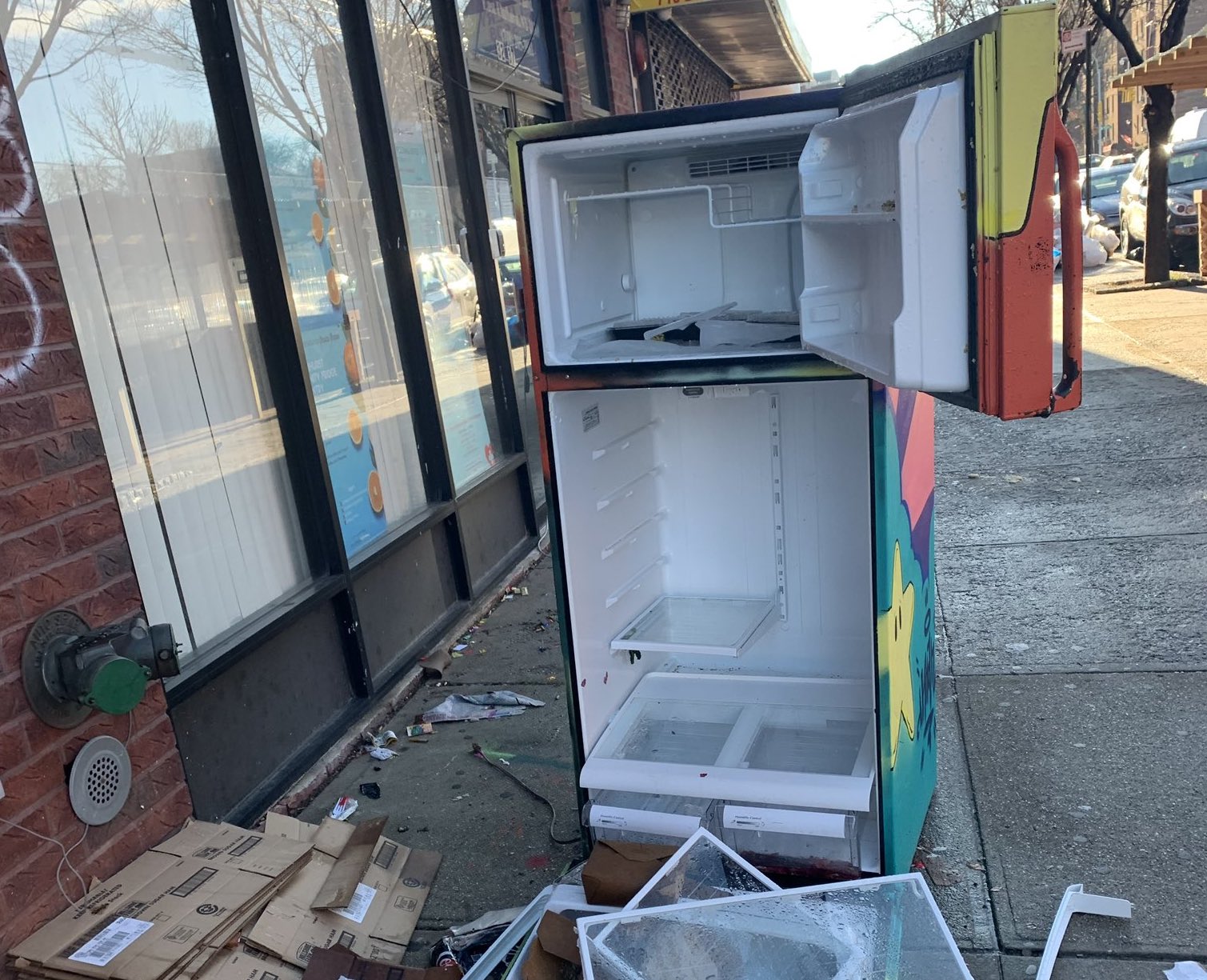 Communal Fridge In Queens, Lifeline For Needy Families, Found Destroyed