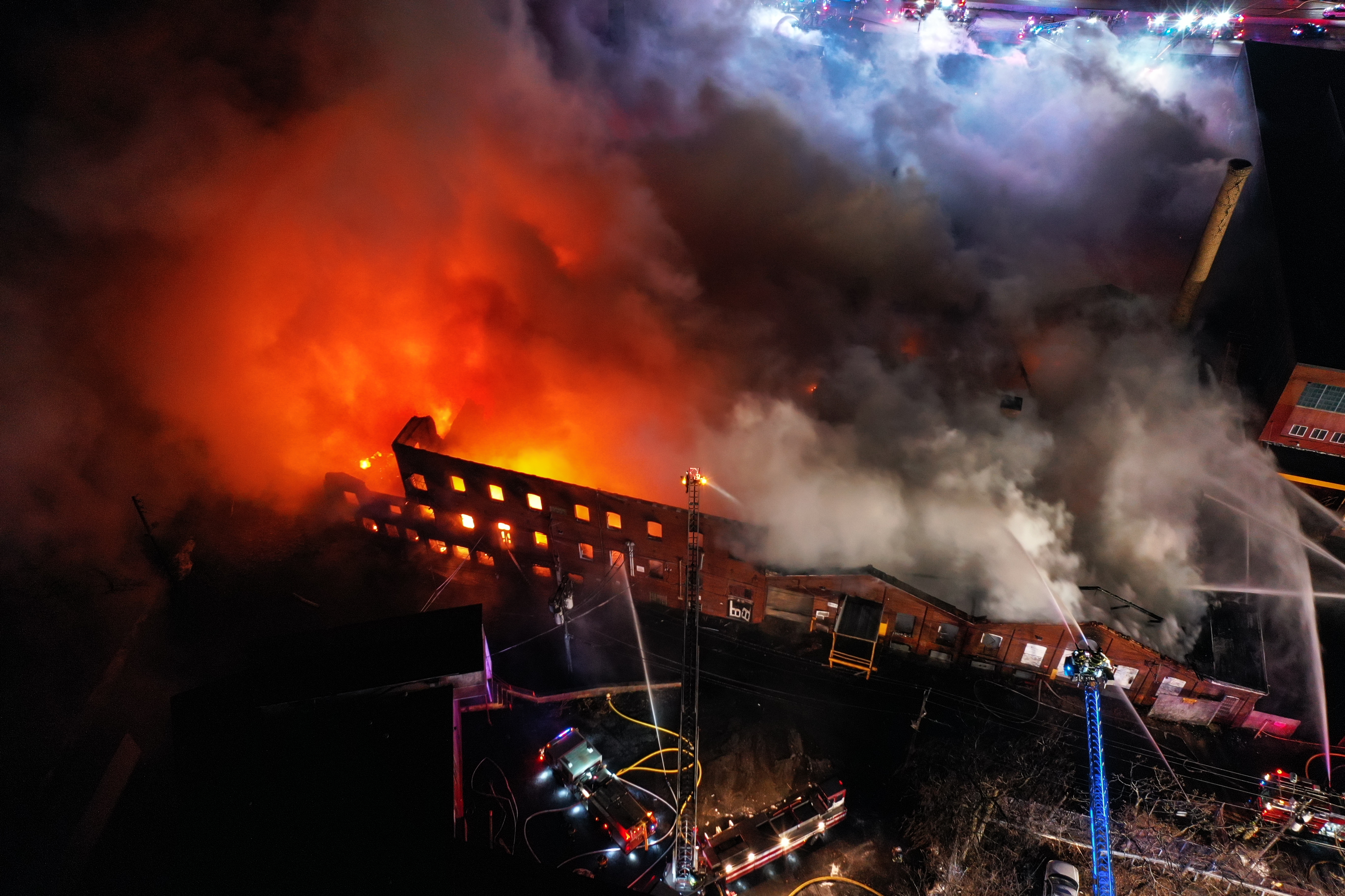 Fire Crews Contain Massive 11-Alarm Fire At Industrial Complex In Passaic, NJ