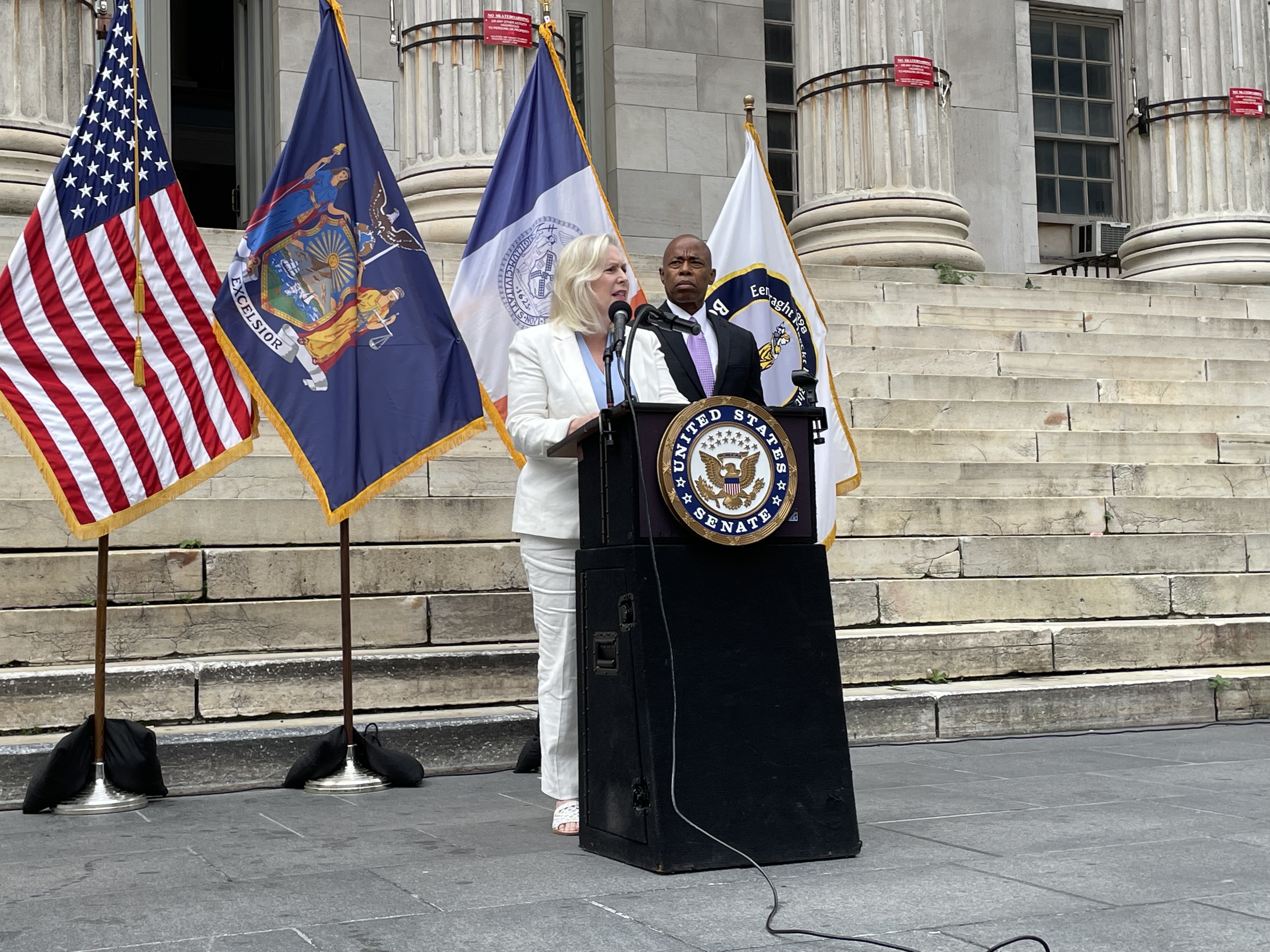 Eric Adams Joins Senator Gillibrand In Support Of Gun Trafficking Bill