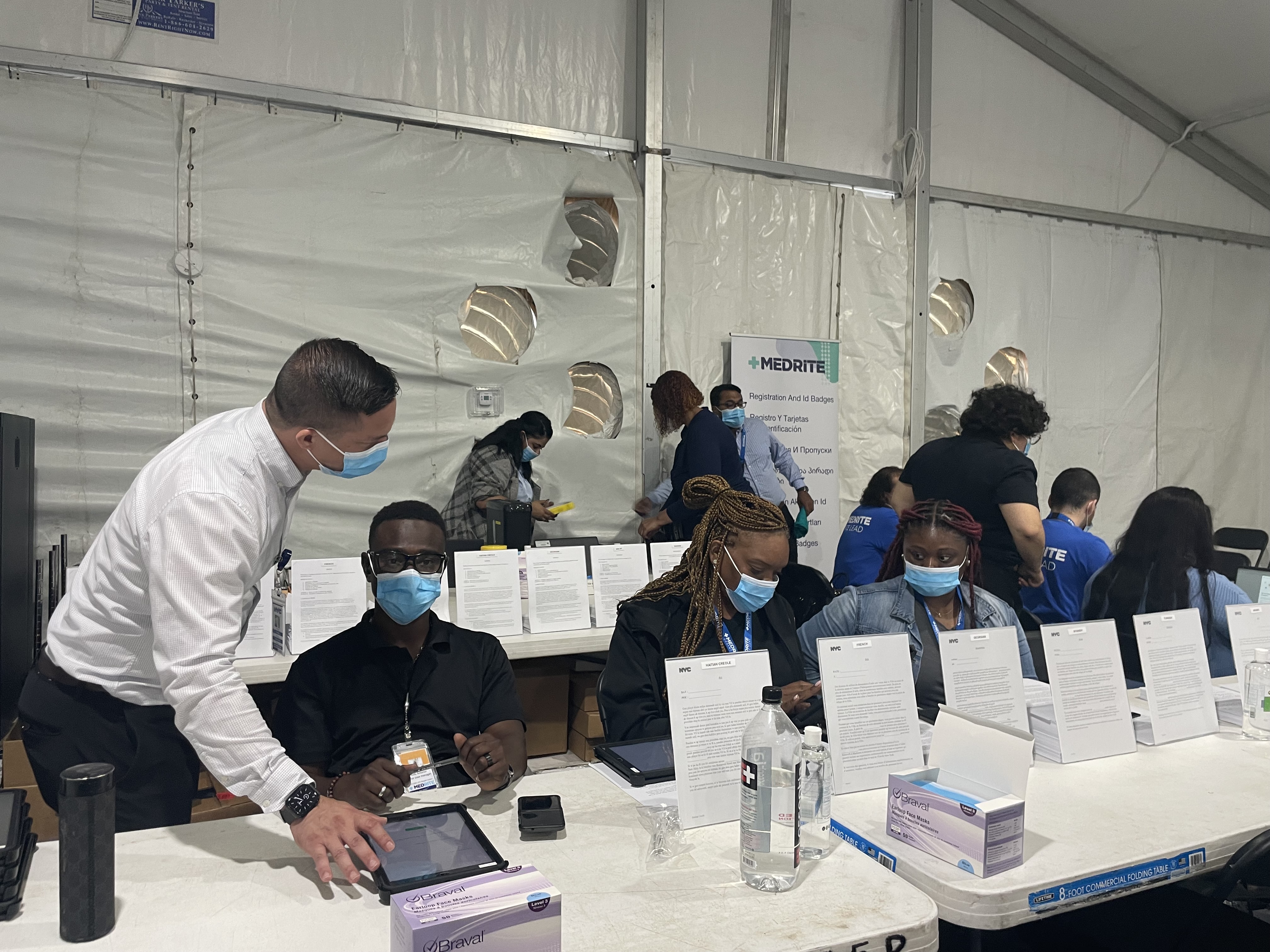 Tent city for 1,000 migrants prepares to open at Creedmoor Psychiatric Center in Queens