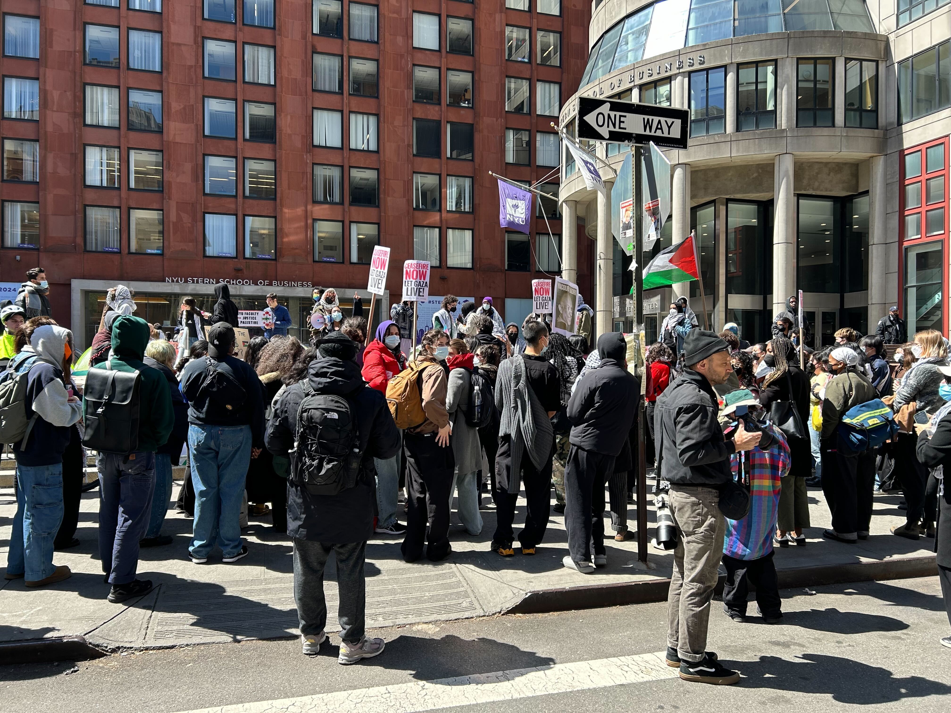 Protesters set up tents at NYU, echoing demonstrations at Columbia over Israel-Hamas war