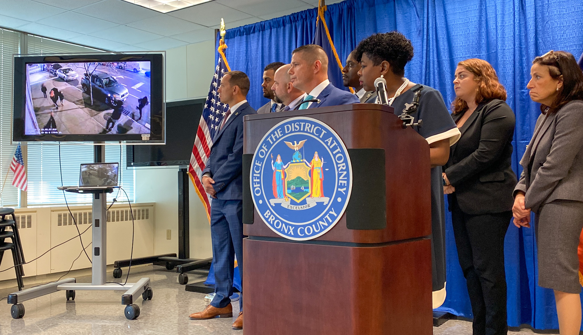 Bronx district attorney charges 12 people with shootings, carjackings, armed robberies