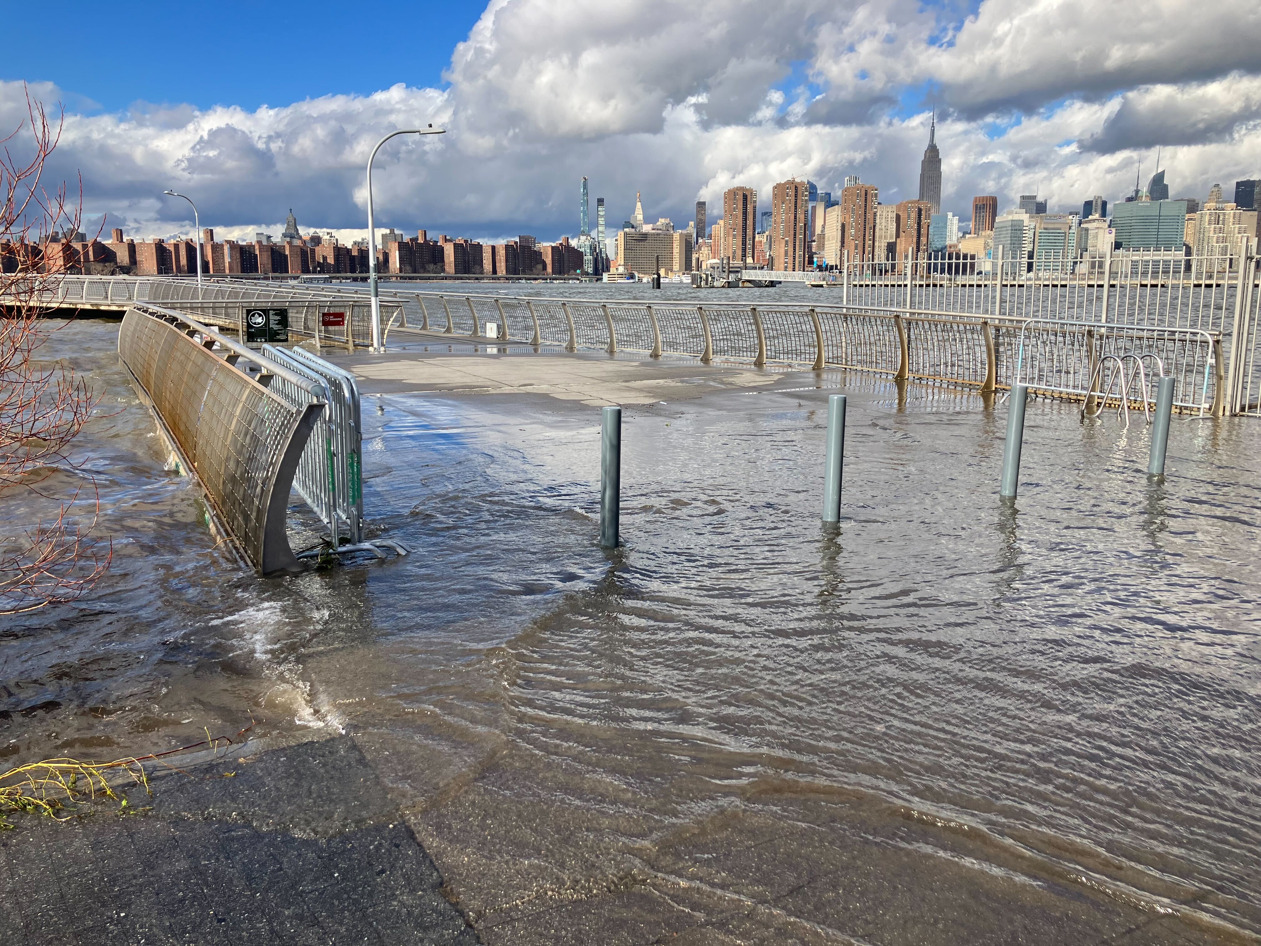 Coastal flooding inundates parts of New York City after storm