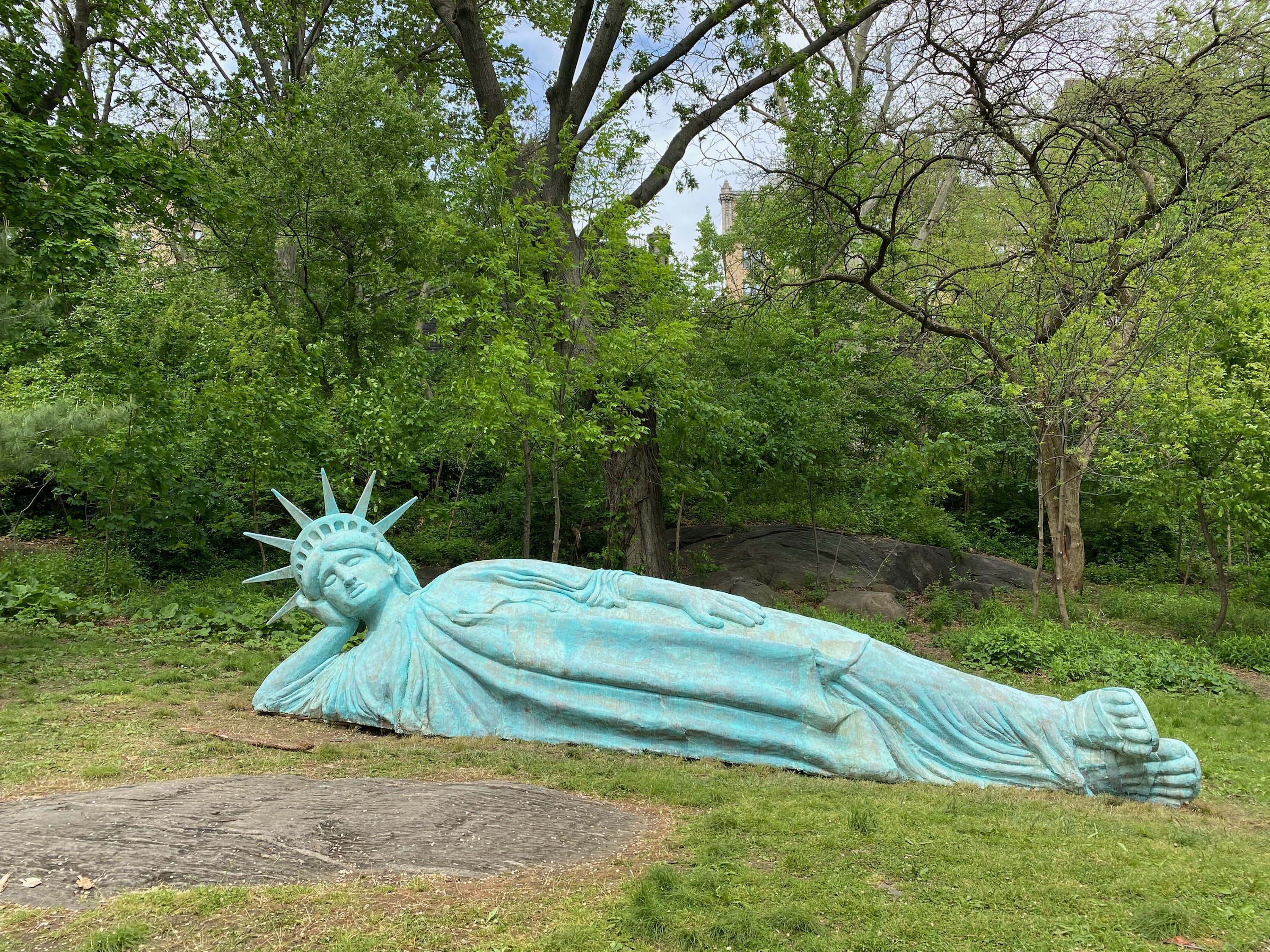 Giant, Reclining Statue Of Liberty To Land In Morningside Park