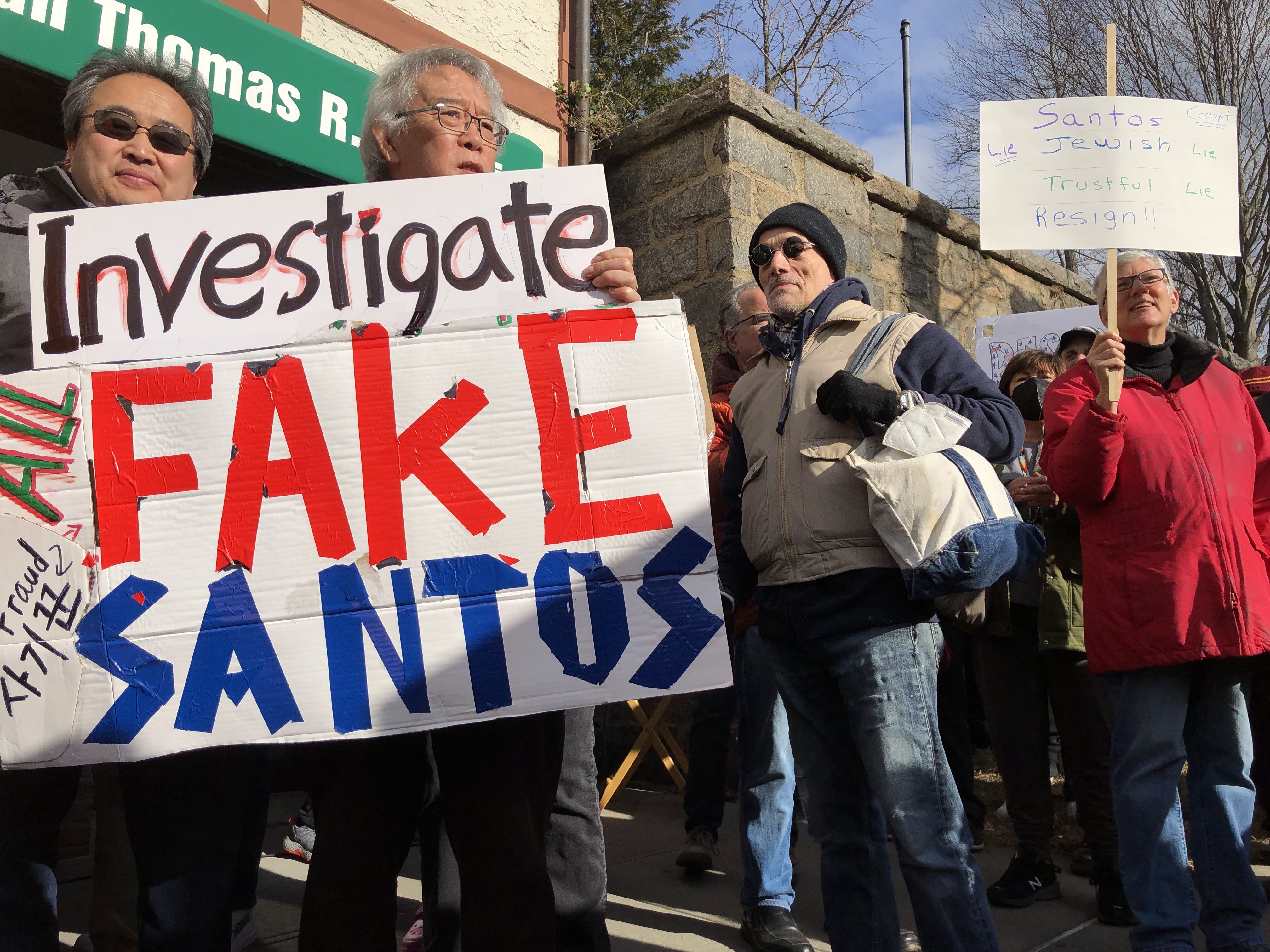 Protesters gather in Queens for a second rally against Rep. George Santos