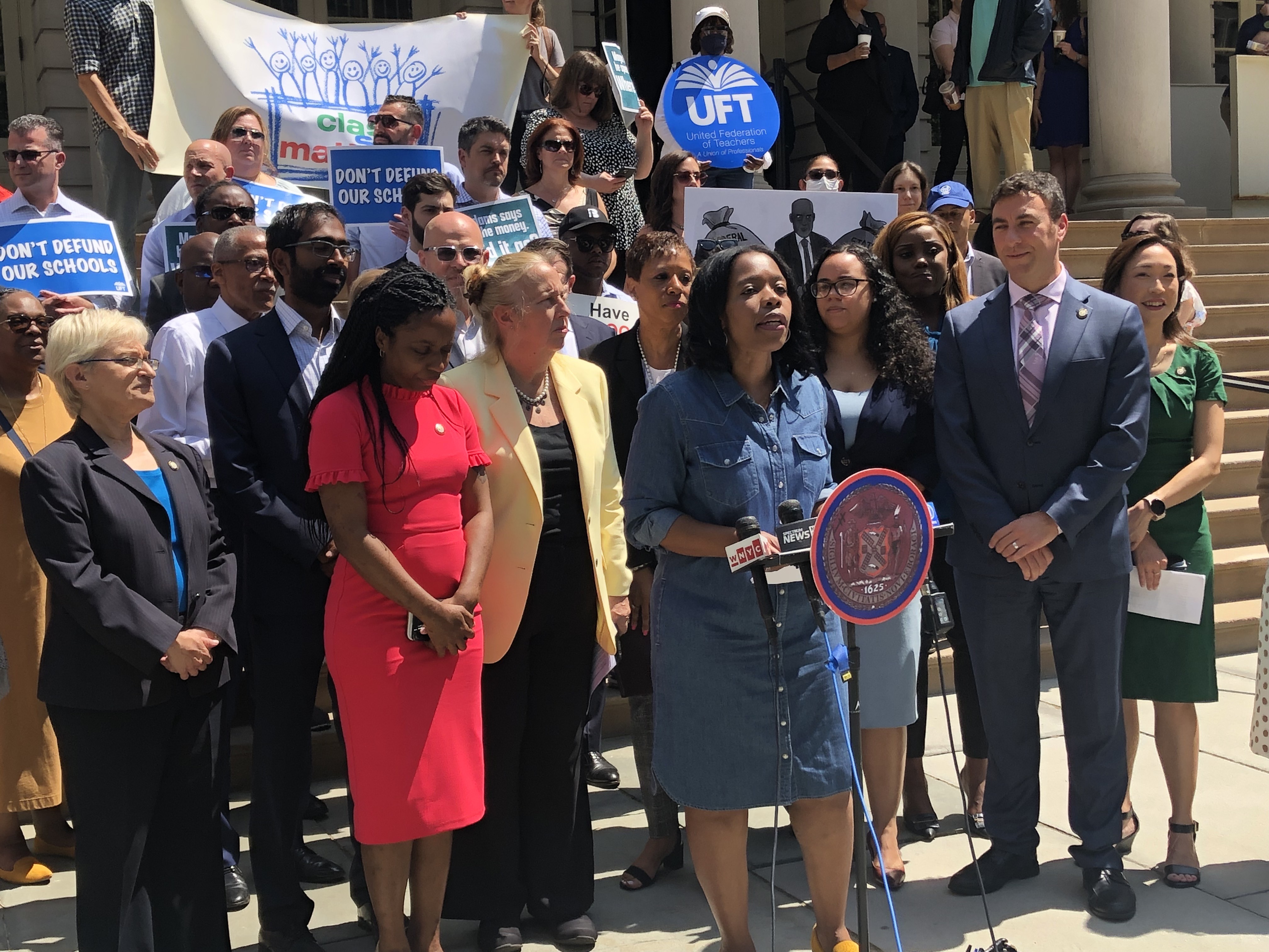 At hearing, councilmembers decry funding cuts to public schools, demanding city restore $215 million