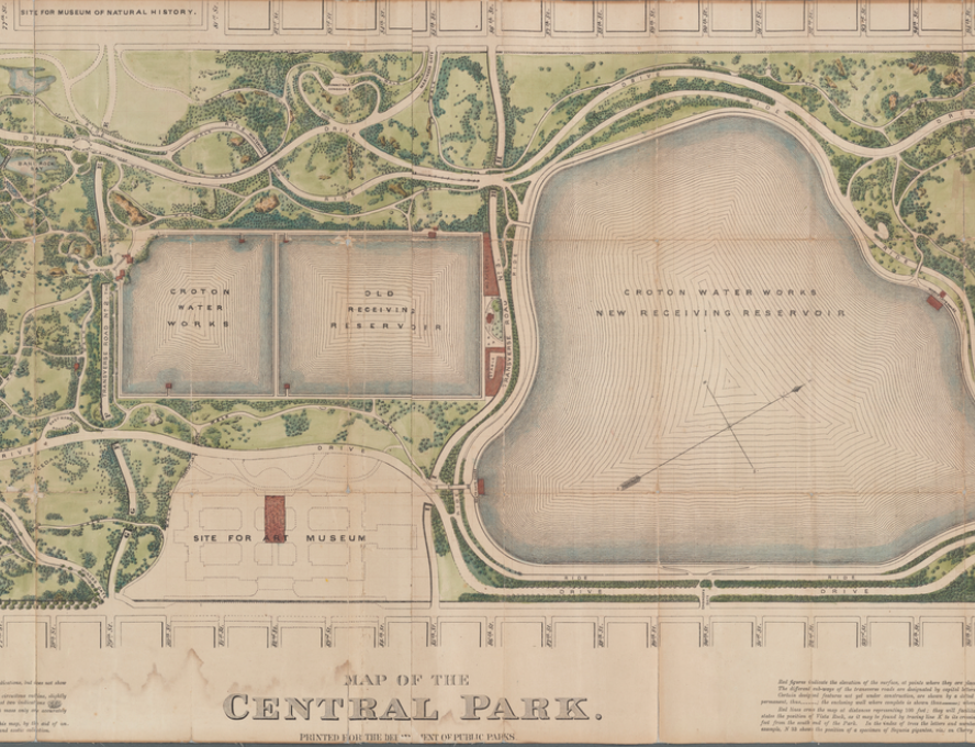 This 1873 Map Of Central Park Details Its Verdant Plant Life