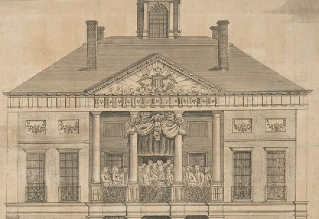Rare Print Shows George Washington Taking The Oath Of Office In NYC