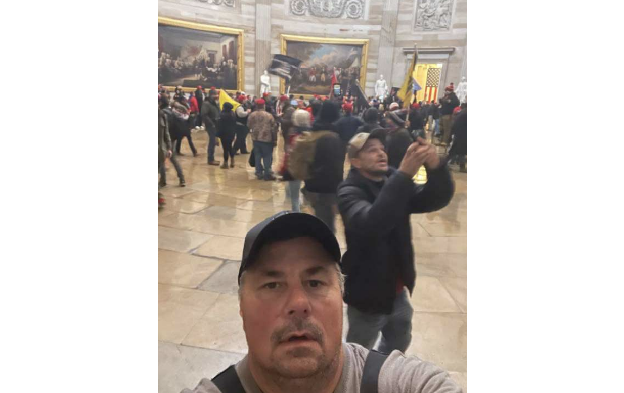 A photo of Thomas Fee in the capitol, according to federal authorieis