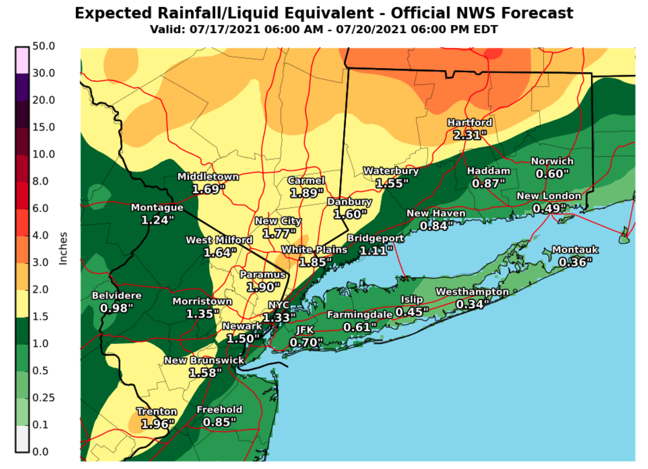 National Weather Service Issues Severe Thunderstorm Watch And Warning For Parts Of NYC & NJ