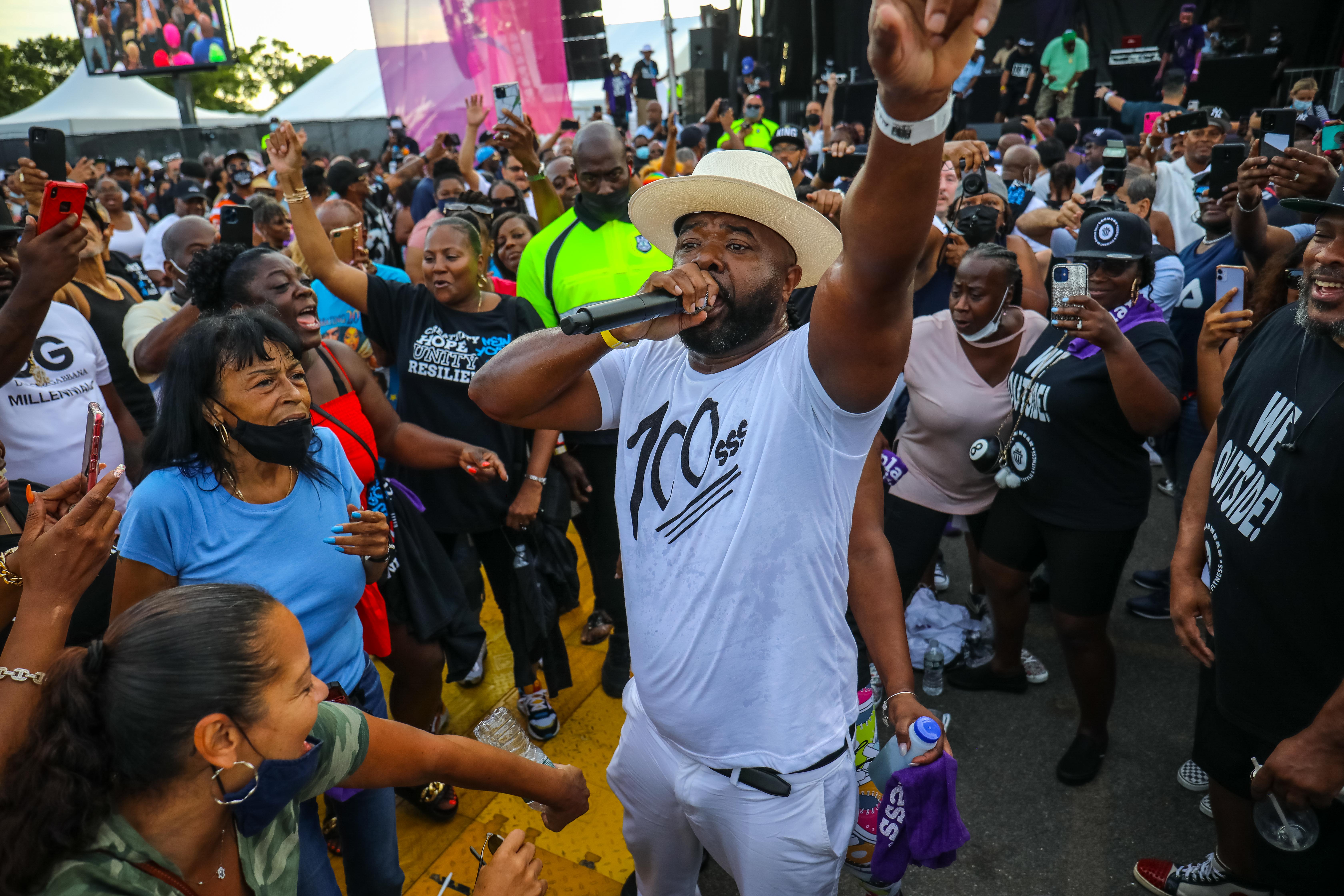 Photos: KRS-One, Slick Rick, & Thousands Of Vaccinated New Yorkers Kick Off NYC Homecoming Week In The Bronx
