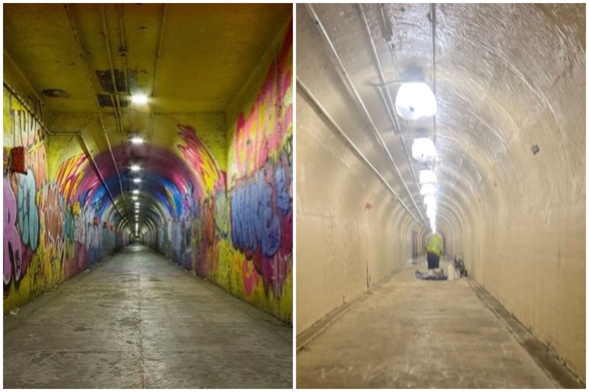 Unexpected cleaning of graffiti-covered tunnel spurs controversy in Washington Heights
