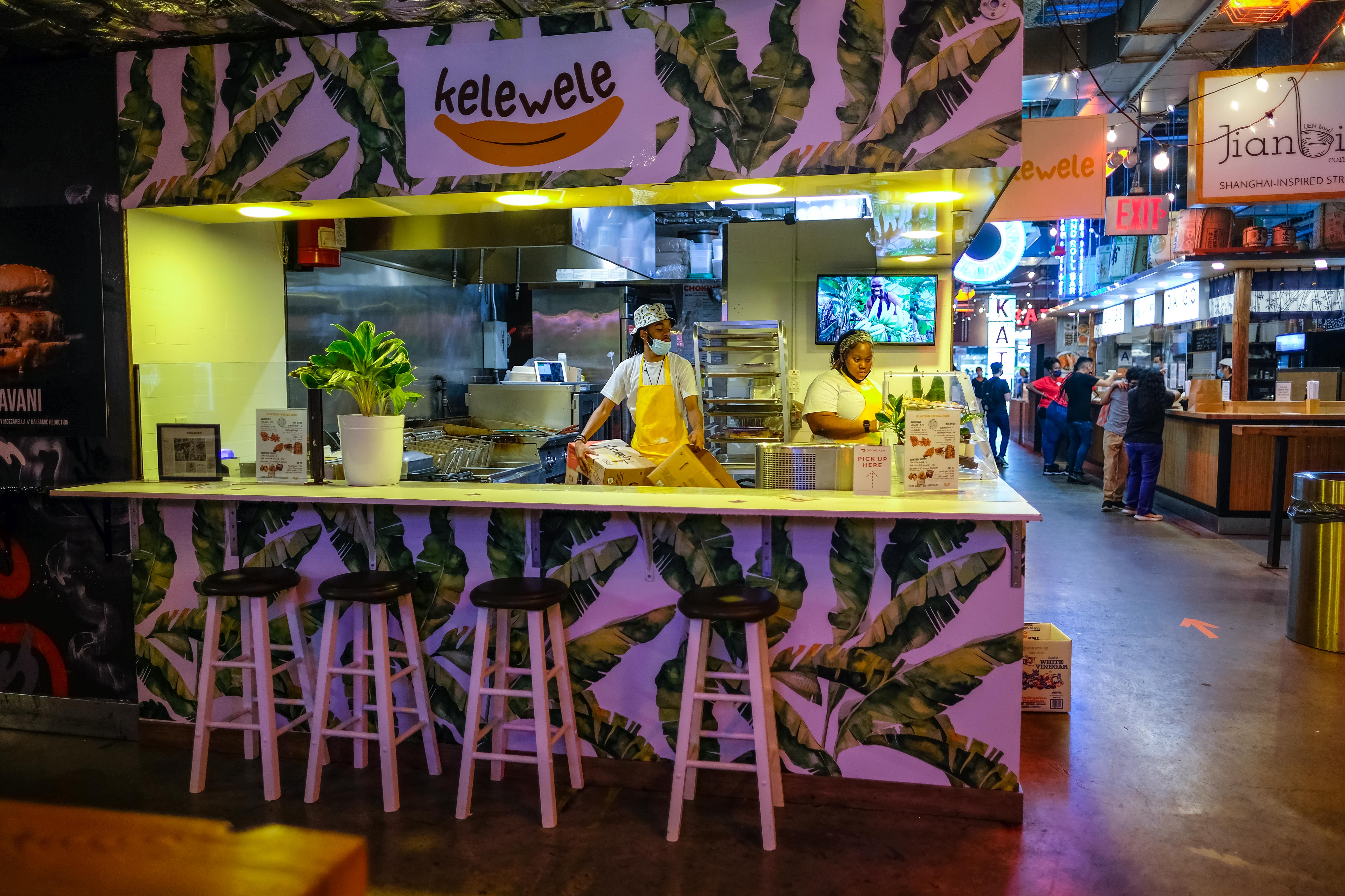 interior counter with stools