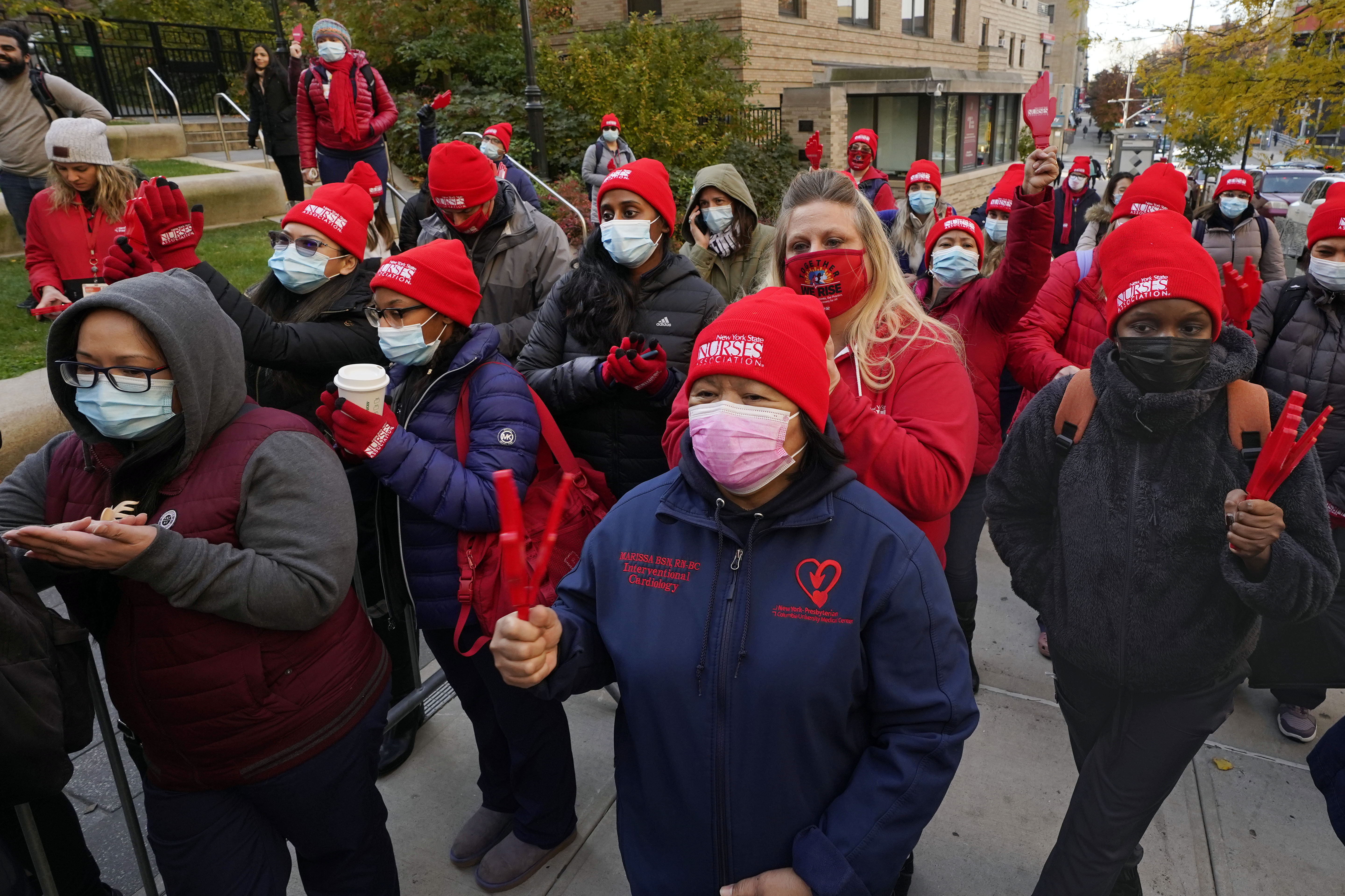 Nurses at 12 NYC hospitals threaten strike amid unsafe staffing and tripledemic