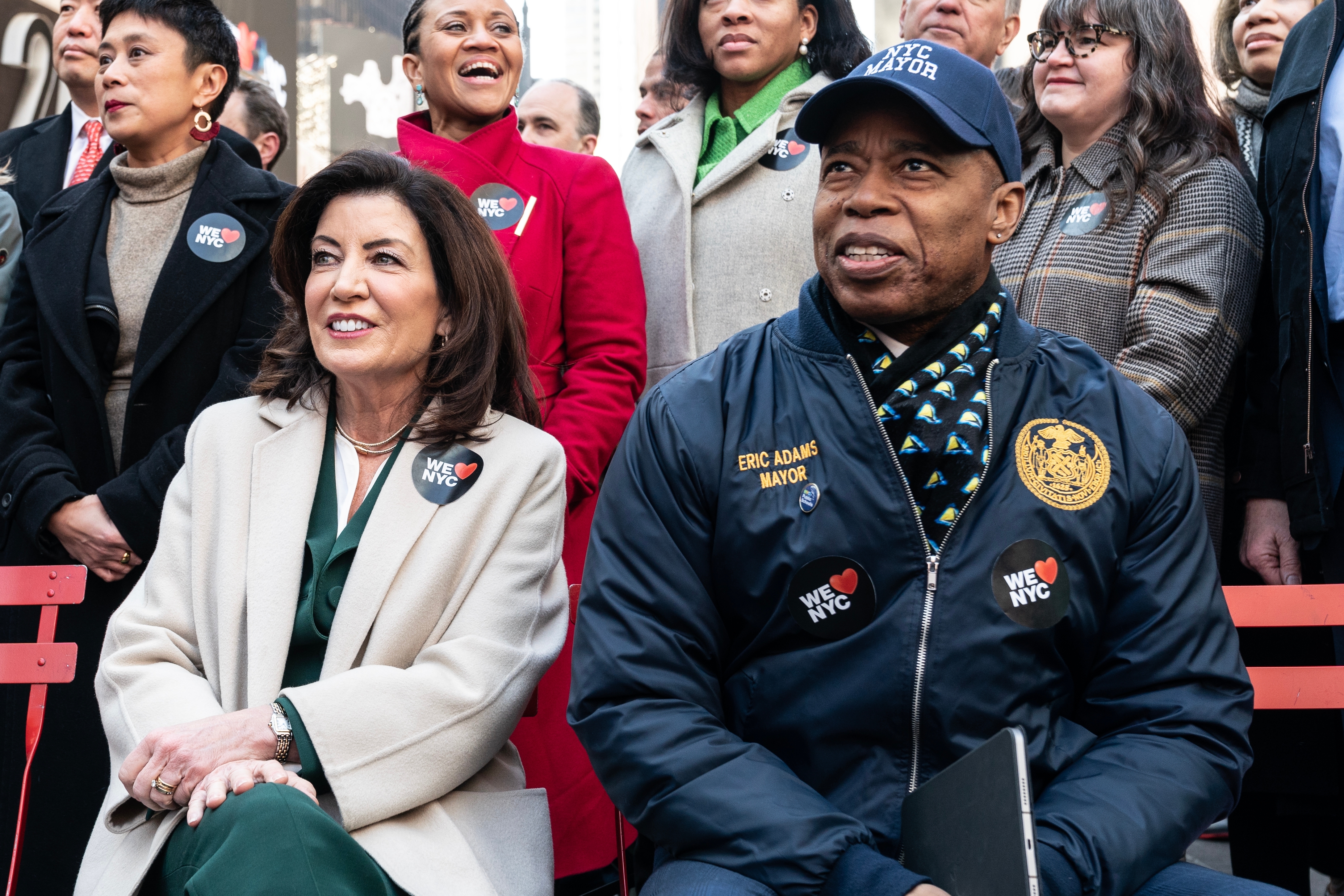Gov. Hochul, surrounded by prosecutors, celebrates NY bail law changes