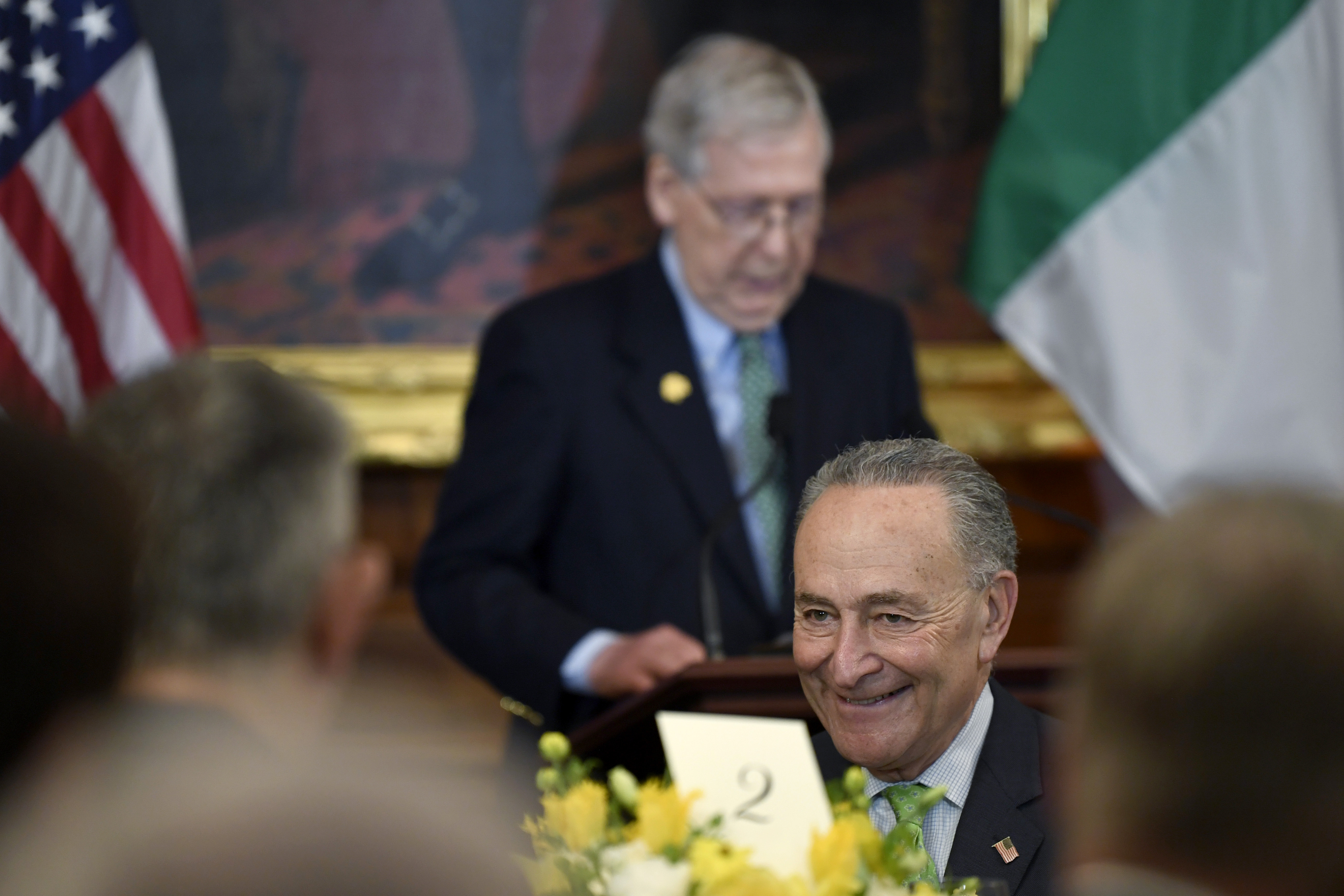 Senators Chuck Schumer and Mitch McConnell in Washington D.C. earlier this month