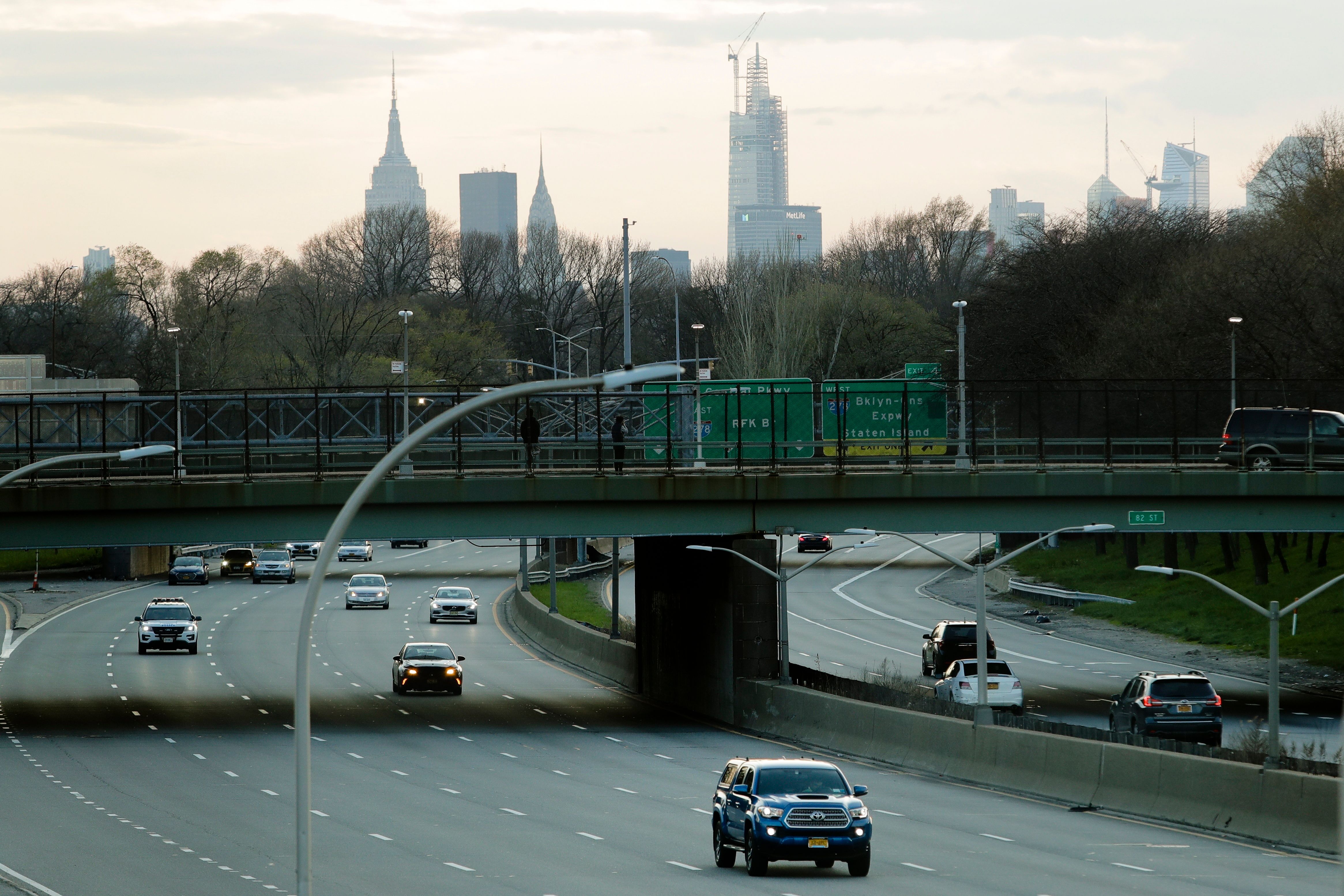 Queens, Grand Central Parkway. New York. Editorial Stock Photo