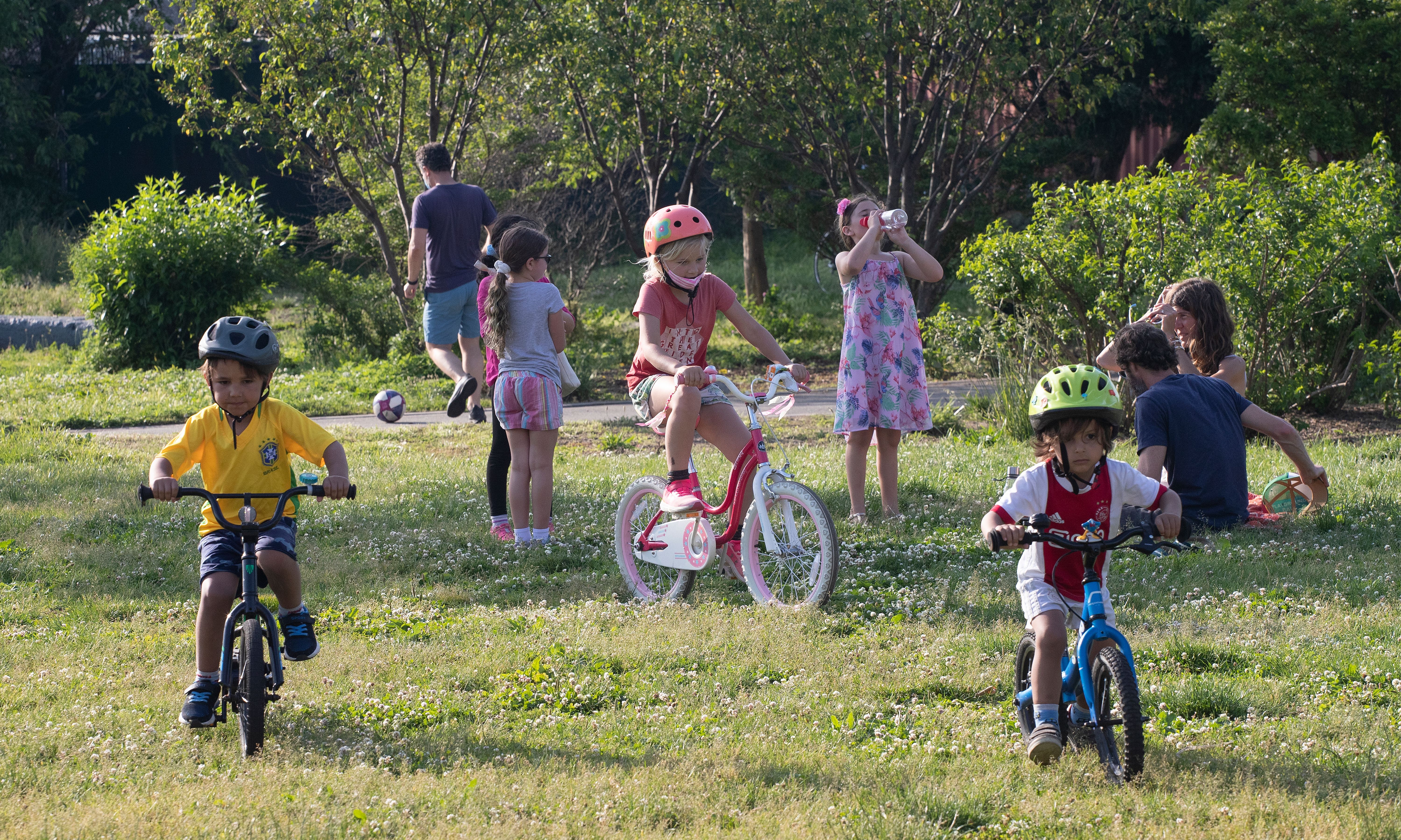 Children play in Brooklyn's Louis Valentino, Jr. Park.