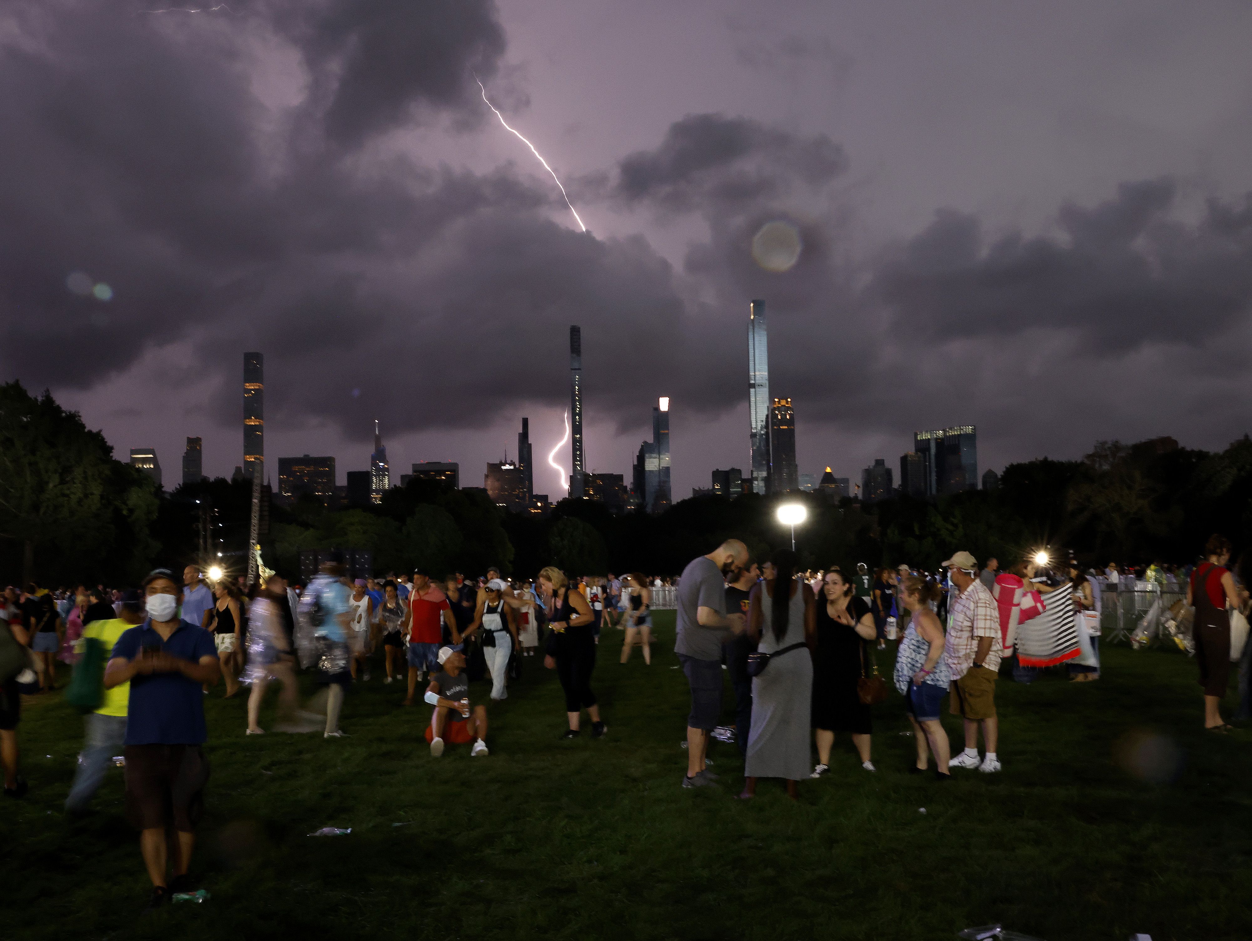 Photos: Central Park Homecoming Concert Cut Short And Evacuated Due To Severe Weather