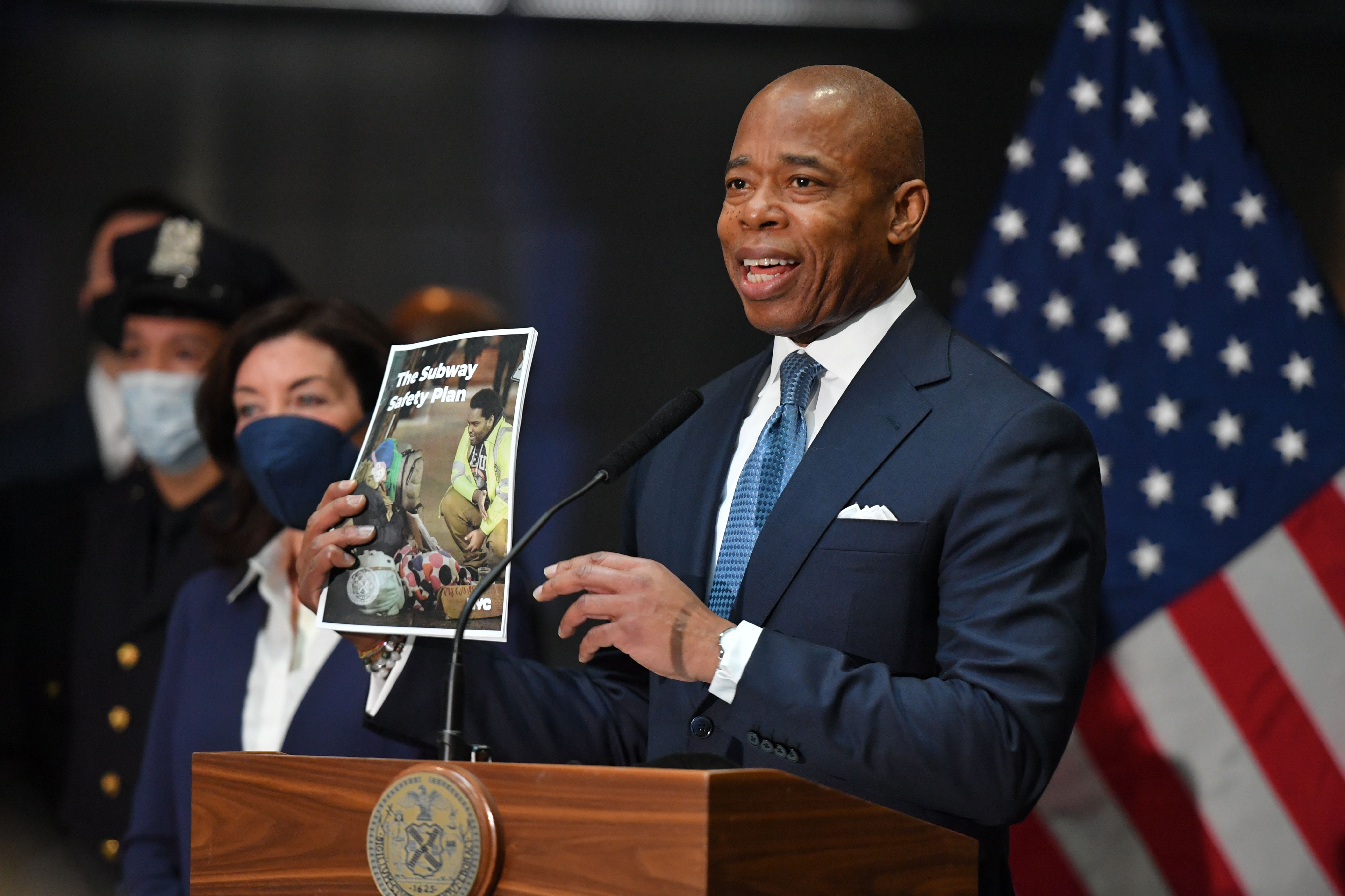 After meeting with CEOs, Adams faces another test on crime and recovery