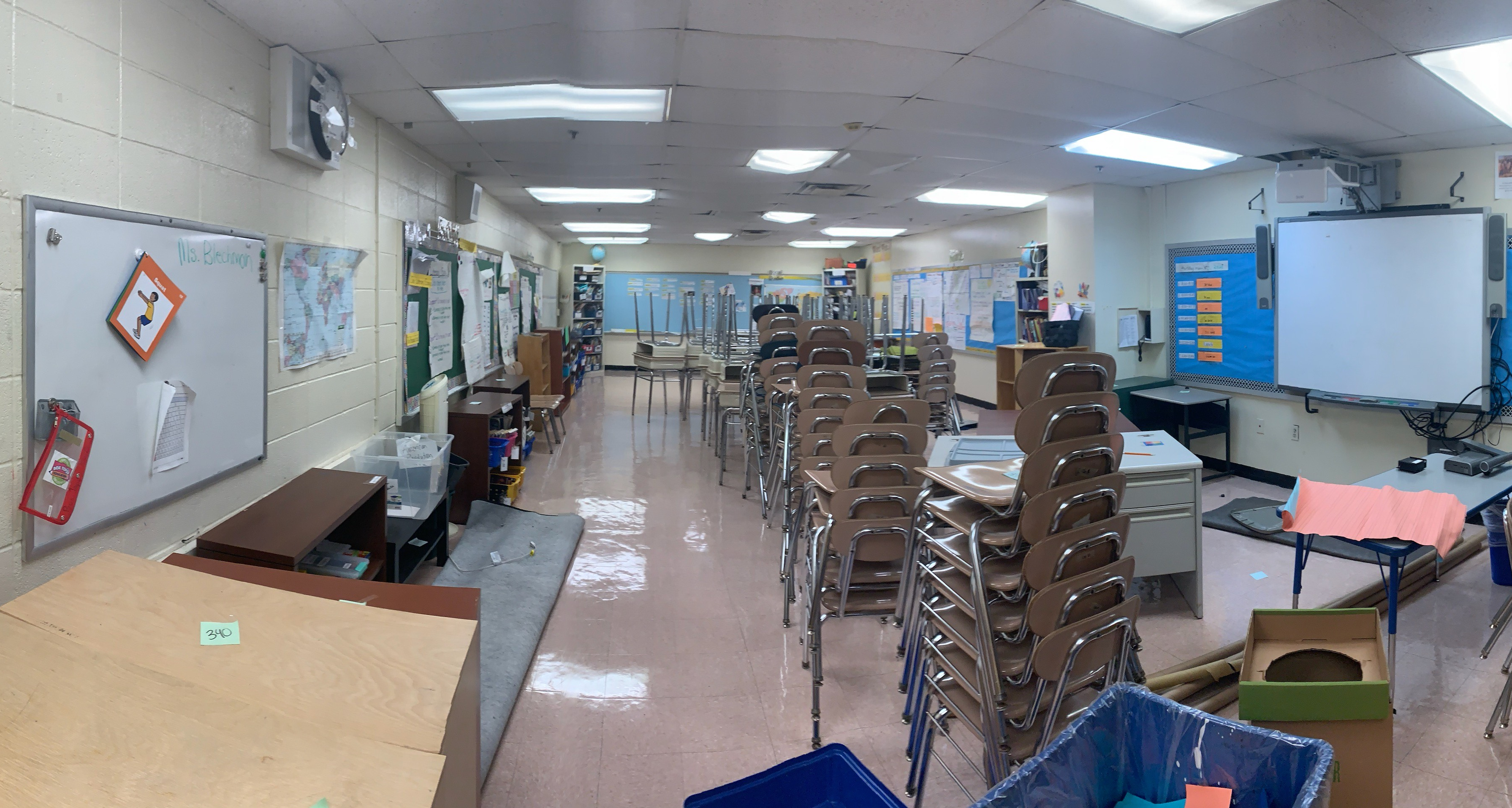 Windowless classroom at P.S. 503