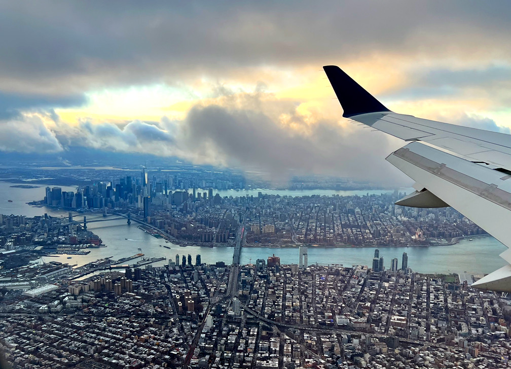New York City seen from an airplane