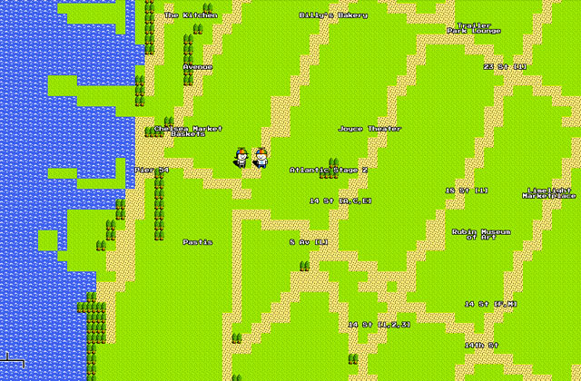 8-bit Google Maps, Start Your Quest