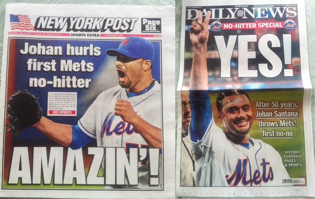 Congrats to NY Mets Johan Santana for First Mets No Hitter!!!